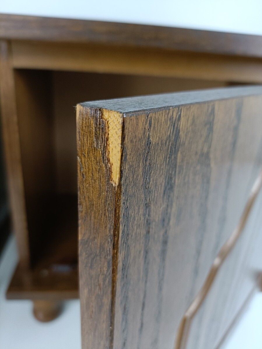 Pair Of Nightstands End Tables Vintage, Wood Veneer, Cabinets, Bedroom, 70s photo 324.0