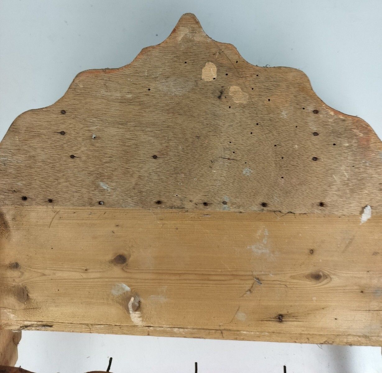 photo for sale Antique Wall Hanging Herbal Rack Cabinet Kitchen Drawers Carved Sanded Wood Bar