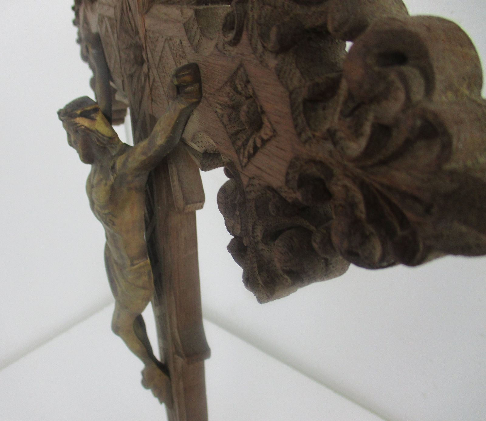 Large Standing Altar Church Chapel Crucifix Jesus Christ Cross Brass Stunning Co photo vintage