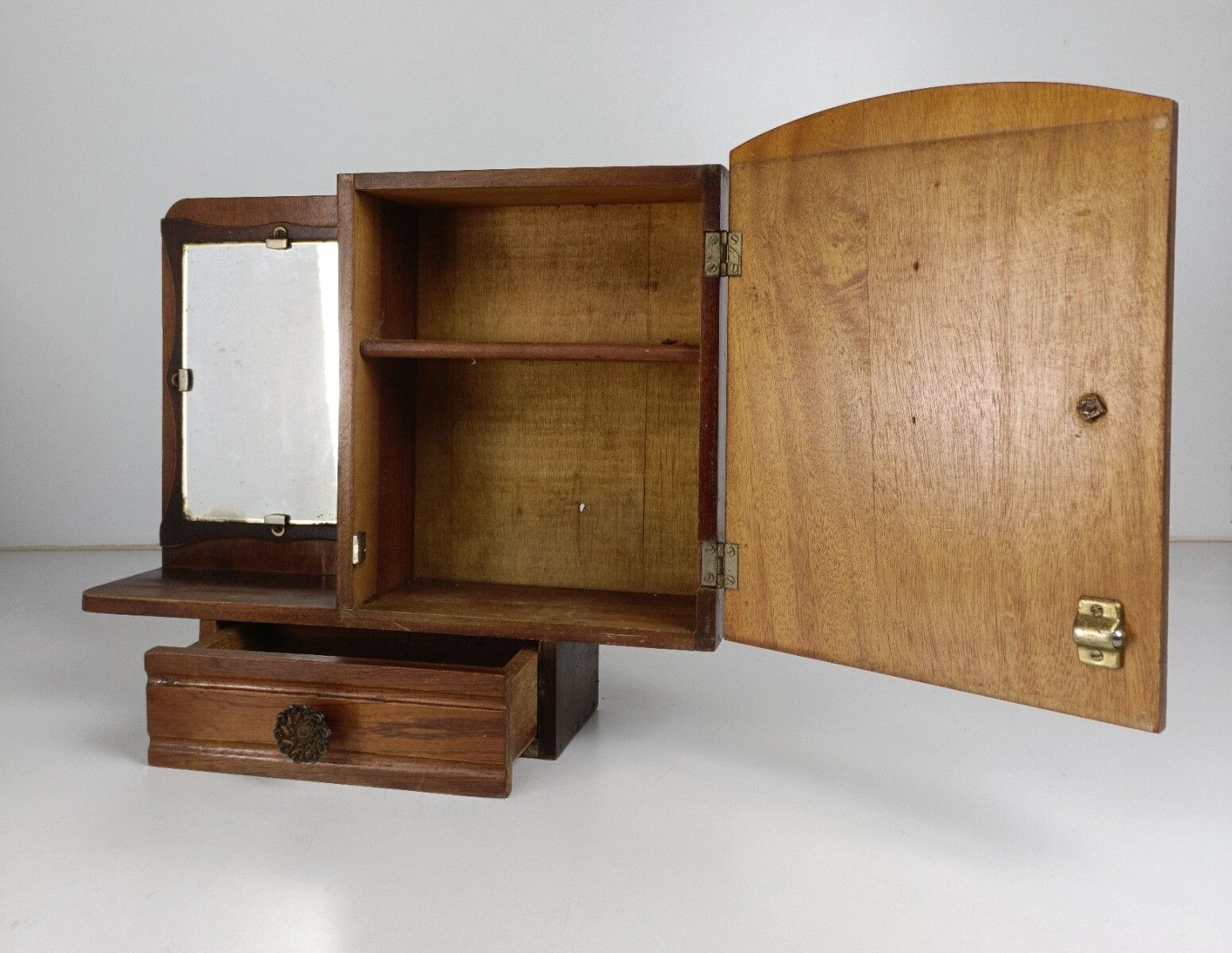 Art Deco Antique Medicine Apothecary Cabinet Wall Hanging Bathroom Shaving Cabin photo Furniture