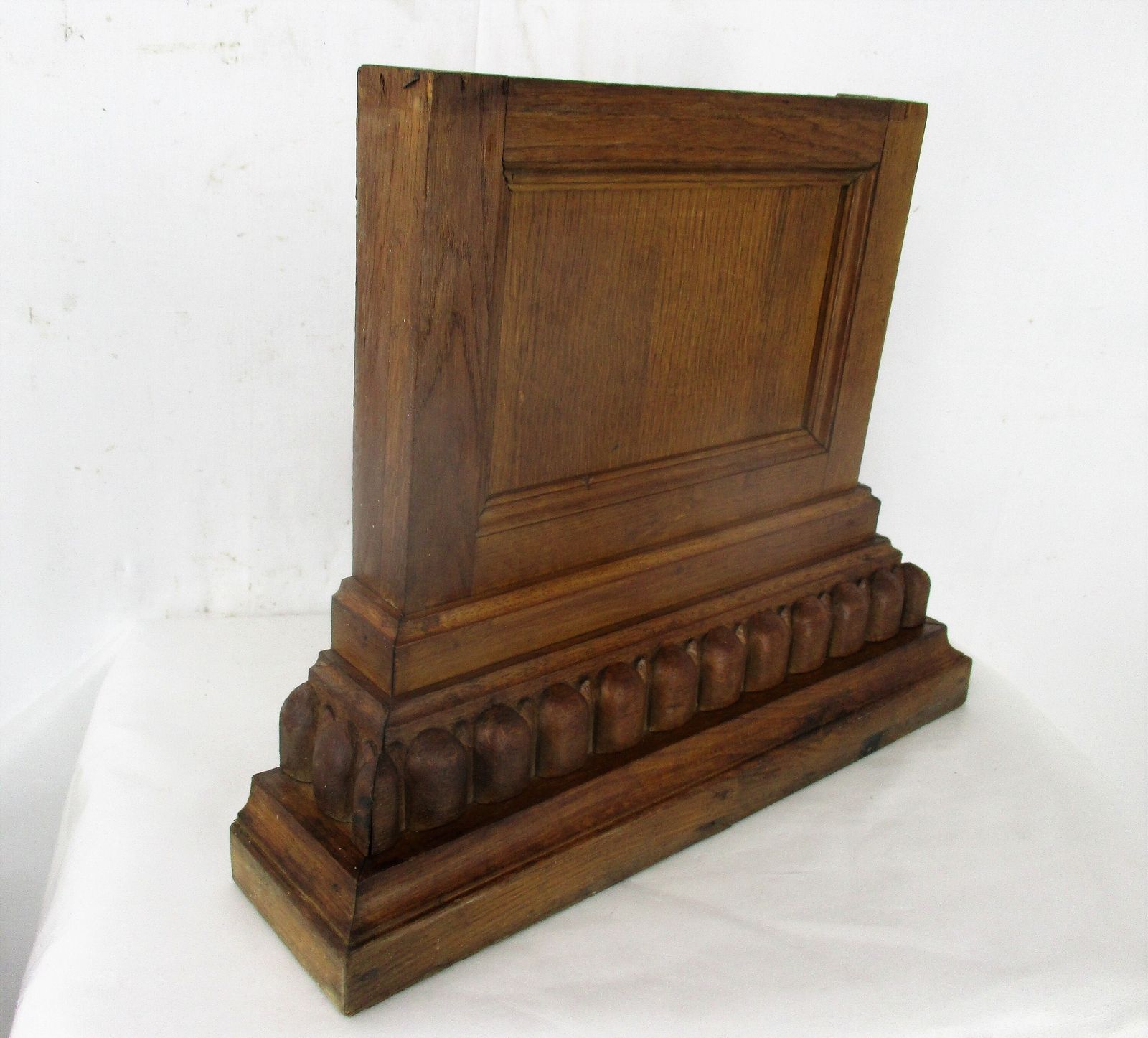 Heavy Large French Hand Carved Wood Pediment Ornate Finial Architectural Decorat photo 121.0