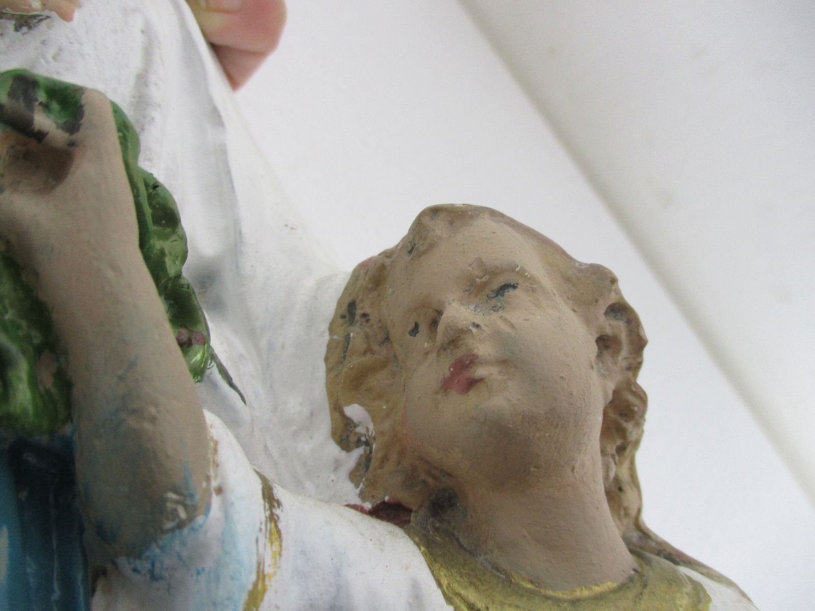 Statue Saint Joseph Protector Of Homes Infant Jesus Statue Chapel Art Deco 17.32 photo vintage