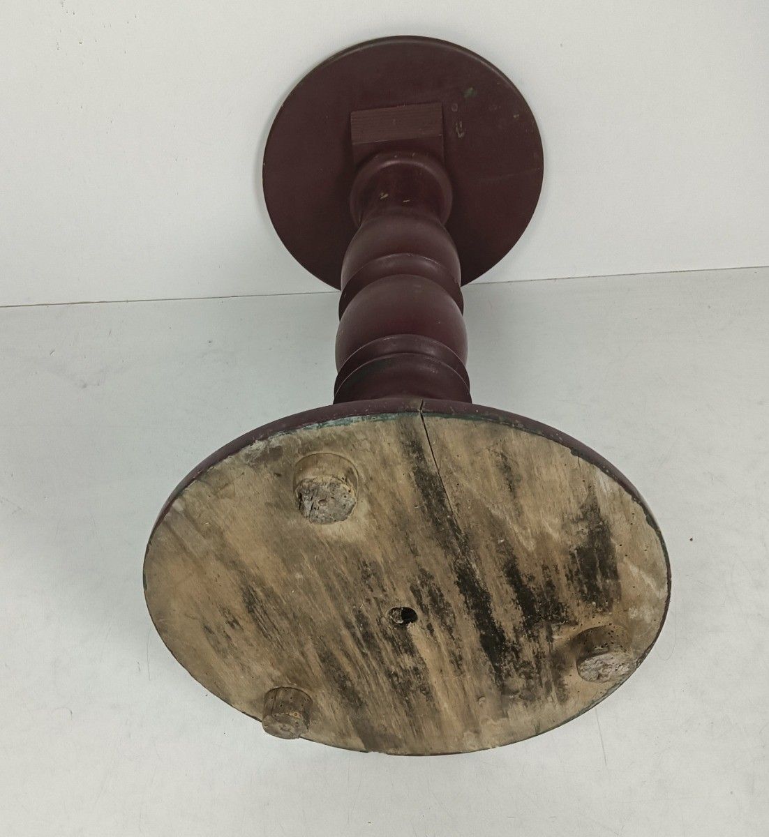 Huge Antique Carved Wooden Pedestal Plant Bonsai Stand Side Table Purple photo buy