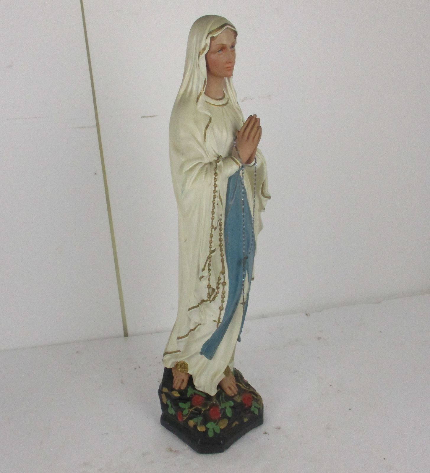 Large Monastry Chapel Statue Virgin Mary Madonna Our Lady Of Lourdes  Plaster Fr photo 526.0