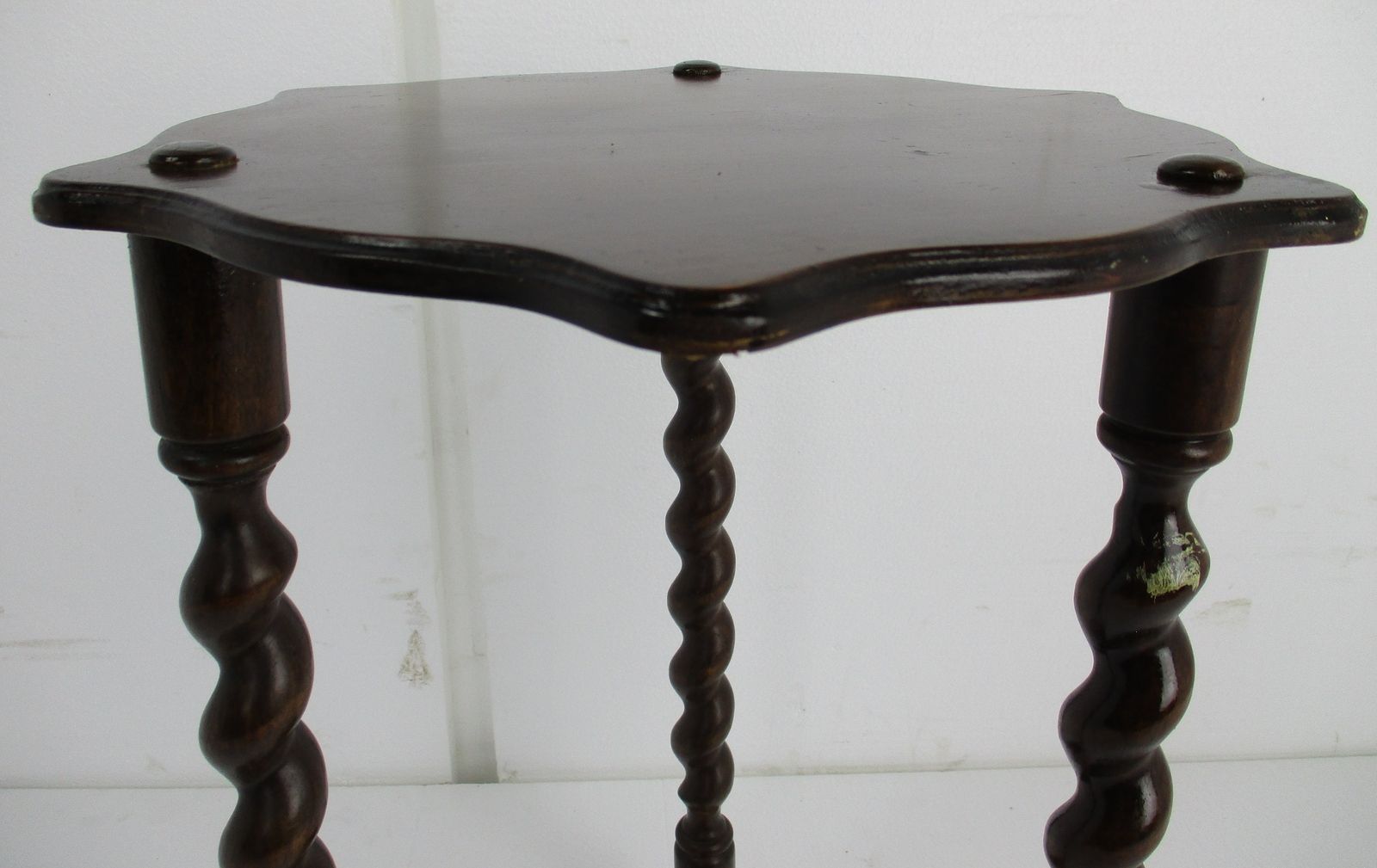 Barley Twist Tripod Side Display Table Pedestal Plant Bonsai Stand Country Barn photo Furniture