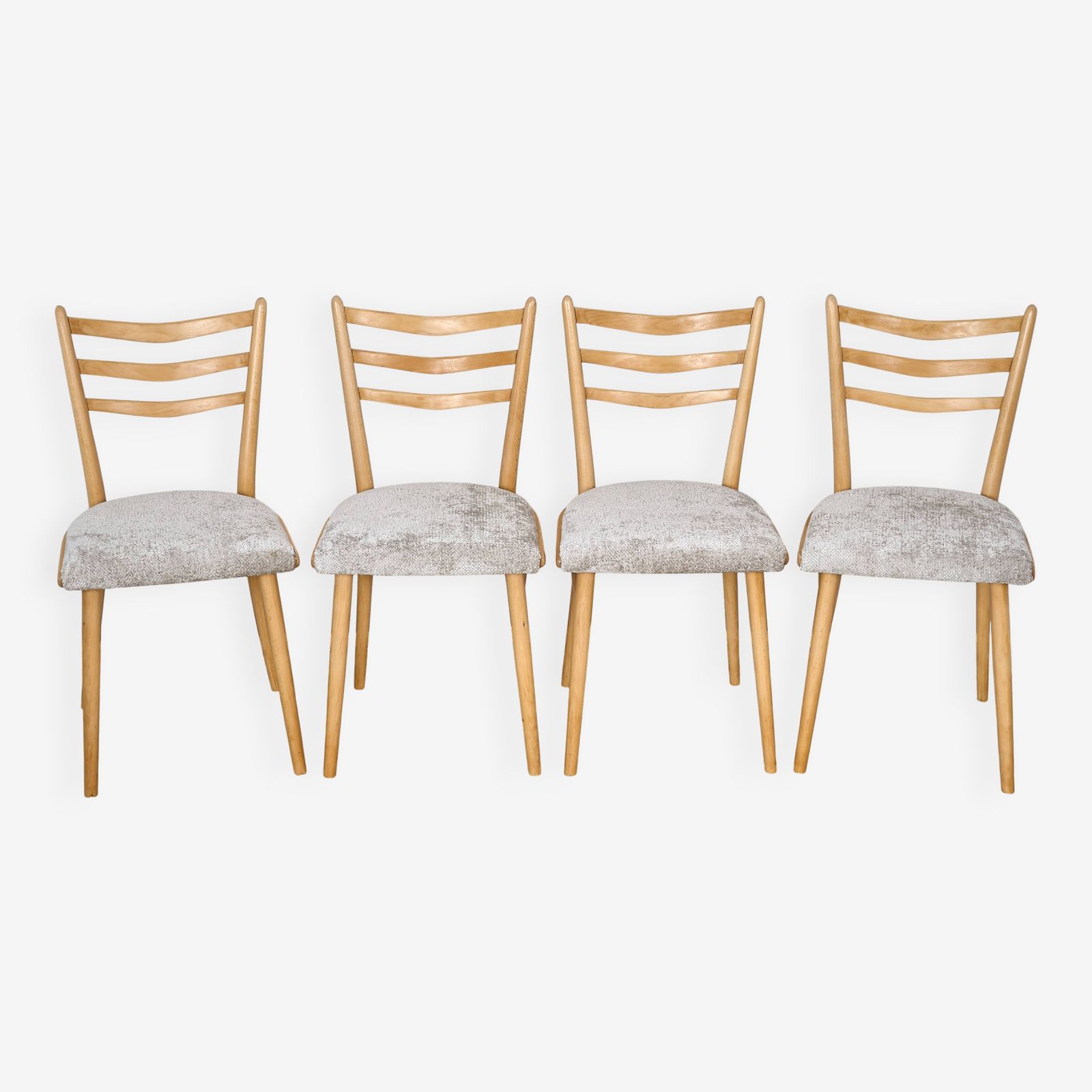 Set Of Four Chairs Ton Czechoslovakia 1960s