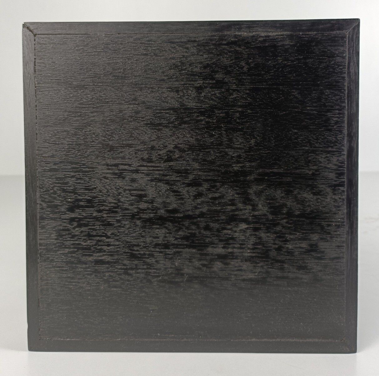photo furniture Black Lacquered Wood Wooden Pedestal Plant Bonsai Stand Console Spindles Two Tie