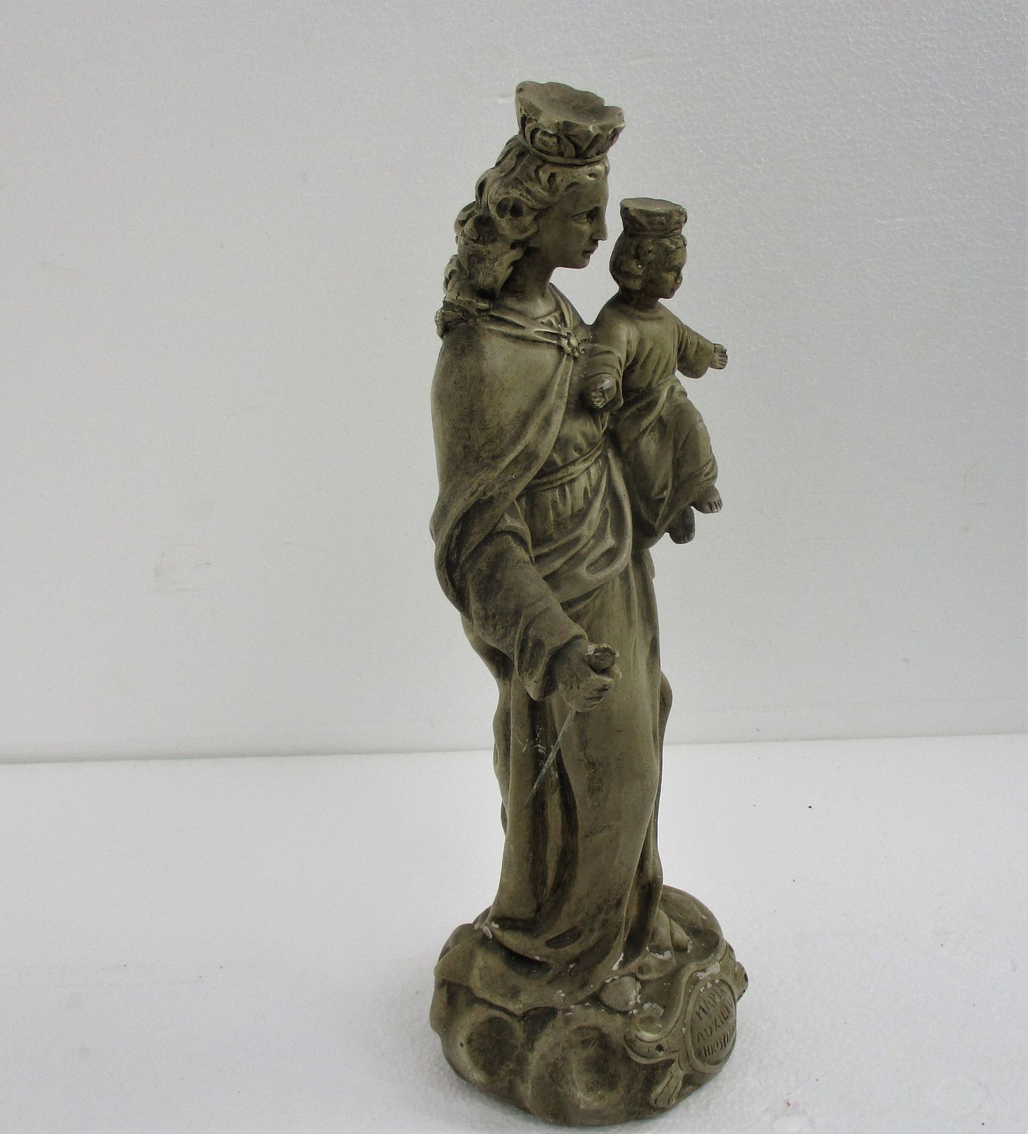 Majestic Mary Auxilium Christianorum Statue Virgin Mary Madonna Crowned Infant C photo vinterior