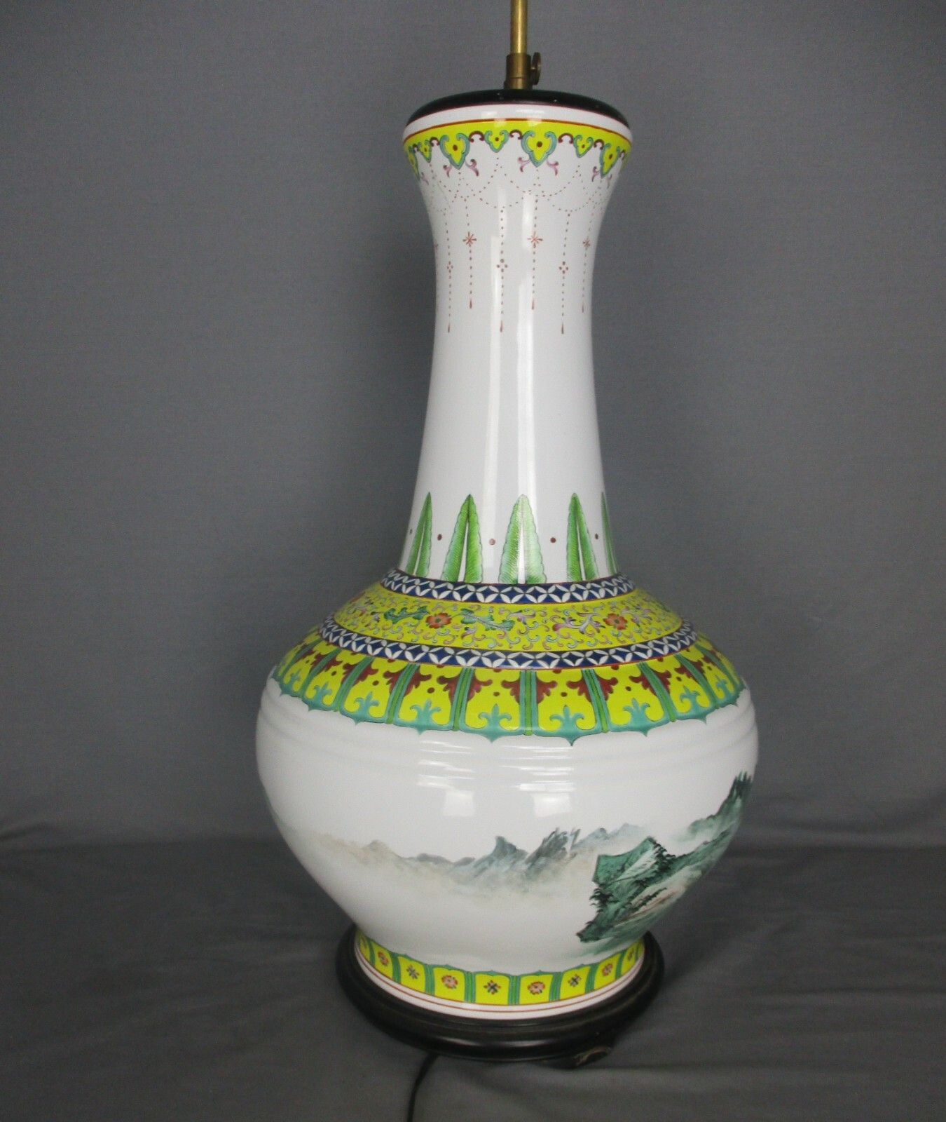 Vintage Chinese Porcelain Republic Period Lamp Vase 48.4" photo buy