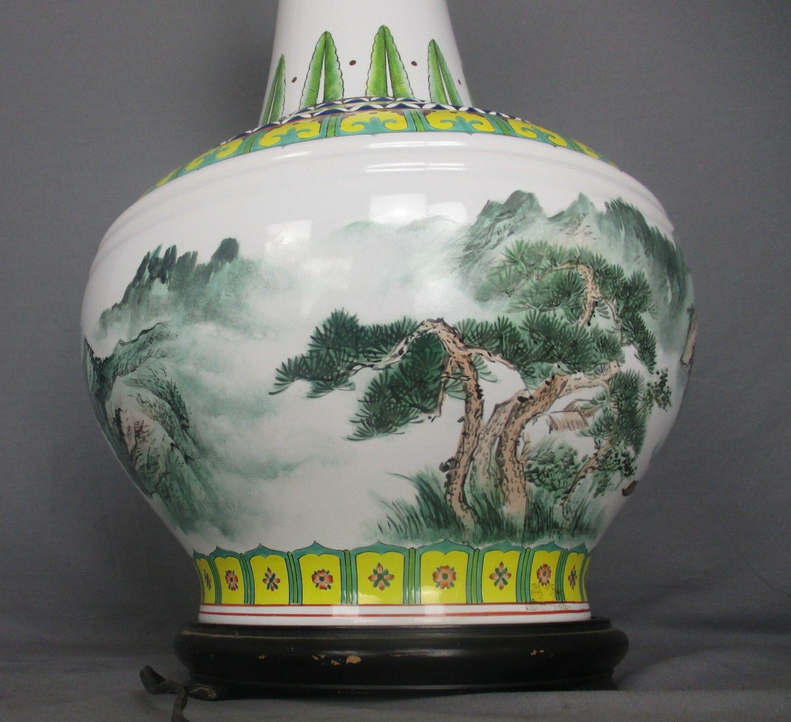 photo furniture Vintage Chinese Porcelain Republic Period Lamp Vase 48.4"
