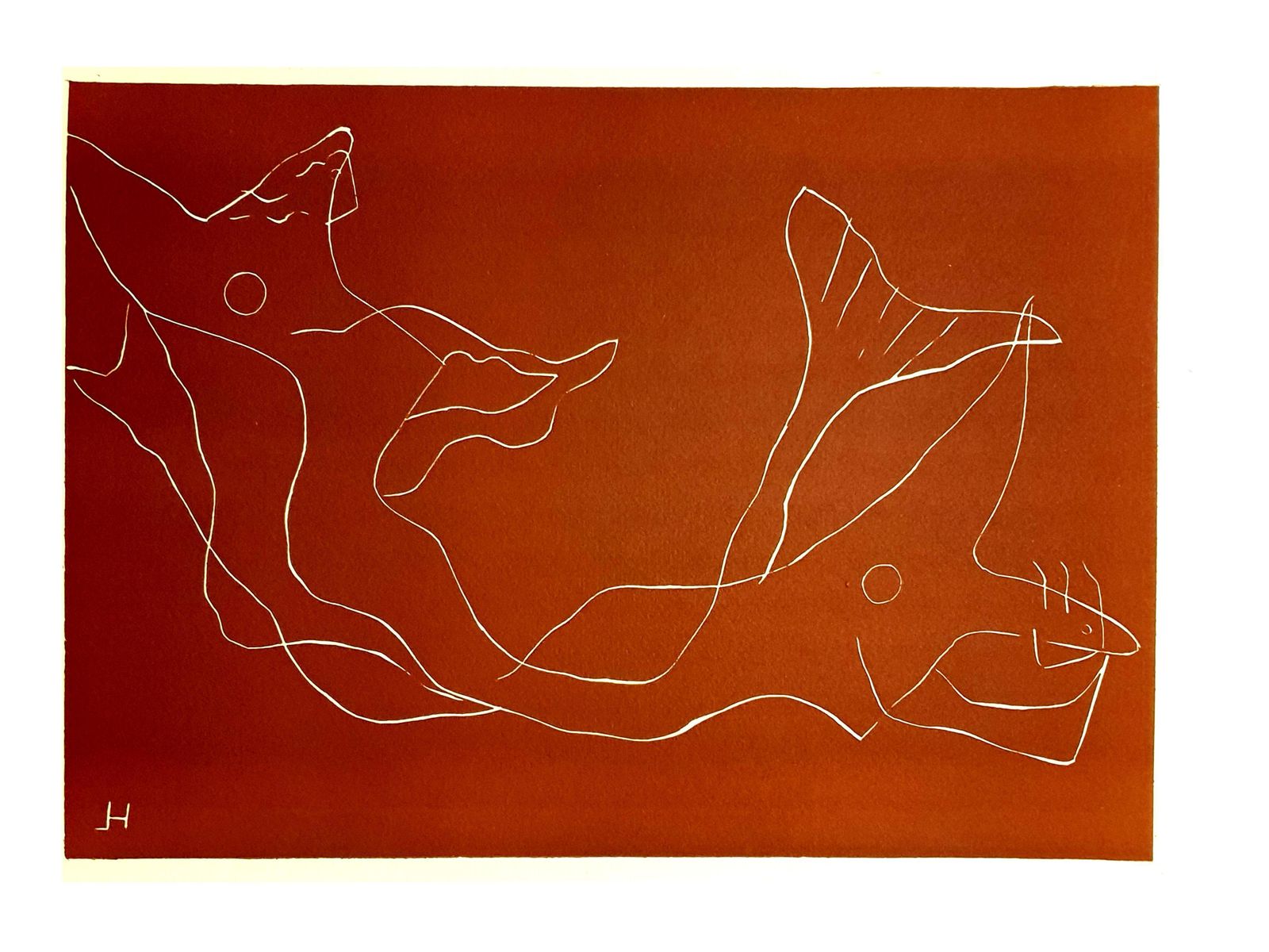 Henri Laurenshenri Laurens   Ocean   Original Color Linoleum Cut1938
