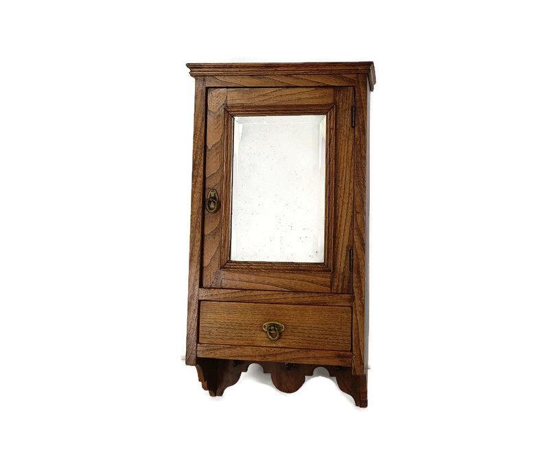 Medicine Cabinet Apothecary Bathroom Shaving Cabinet Antique Beveled Glass Mirro