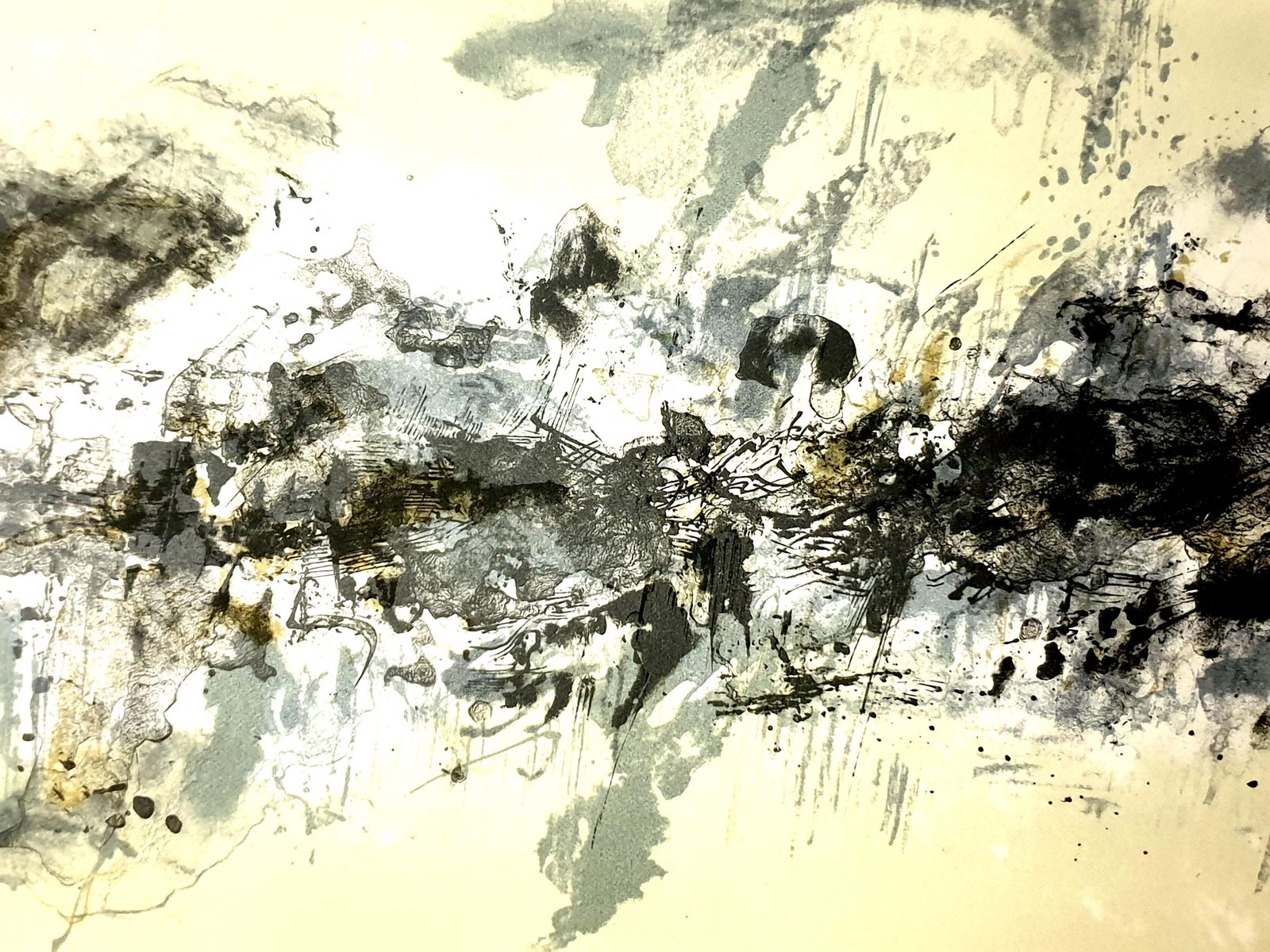 Zao Wou Kizao Wou Ki   Original Lithograph   Abstract Composition1962 photo Art