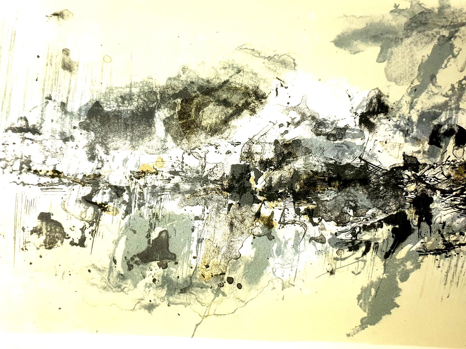 Zao Wou Kizao Wou Ki   Original Lithograph   Abstract Composition1962 photo 3636.0