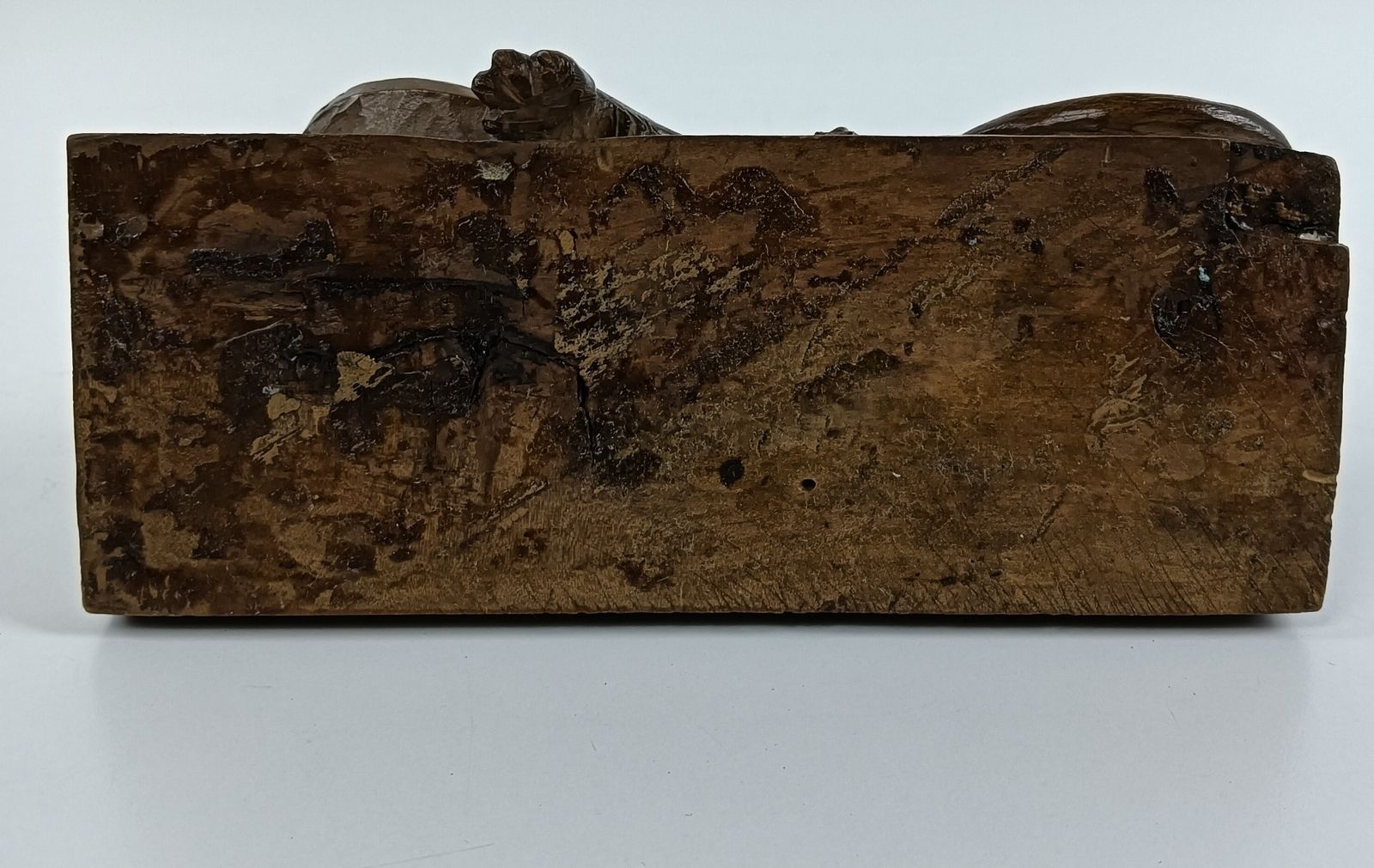 photo vinterior Antique Hand Carved Wooden Wood French Lion Figurine Carving Sculpture 19th Cent