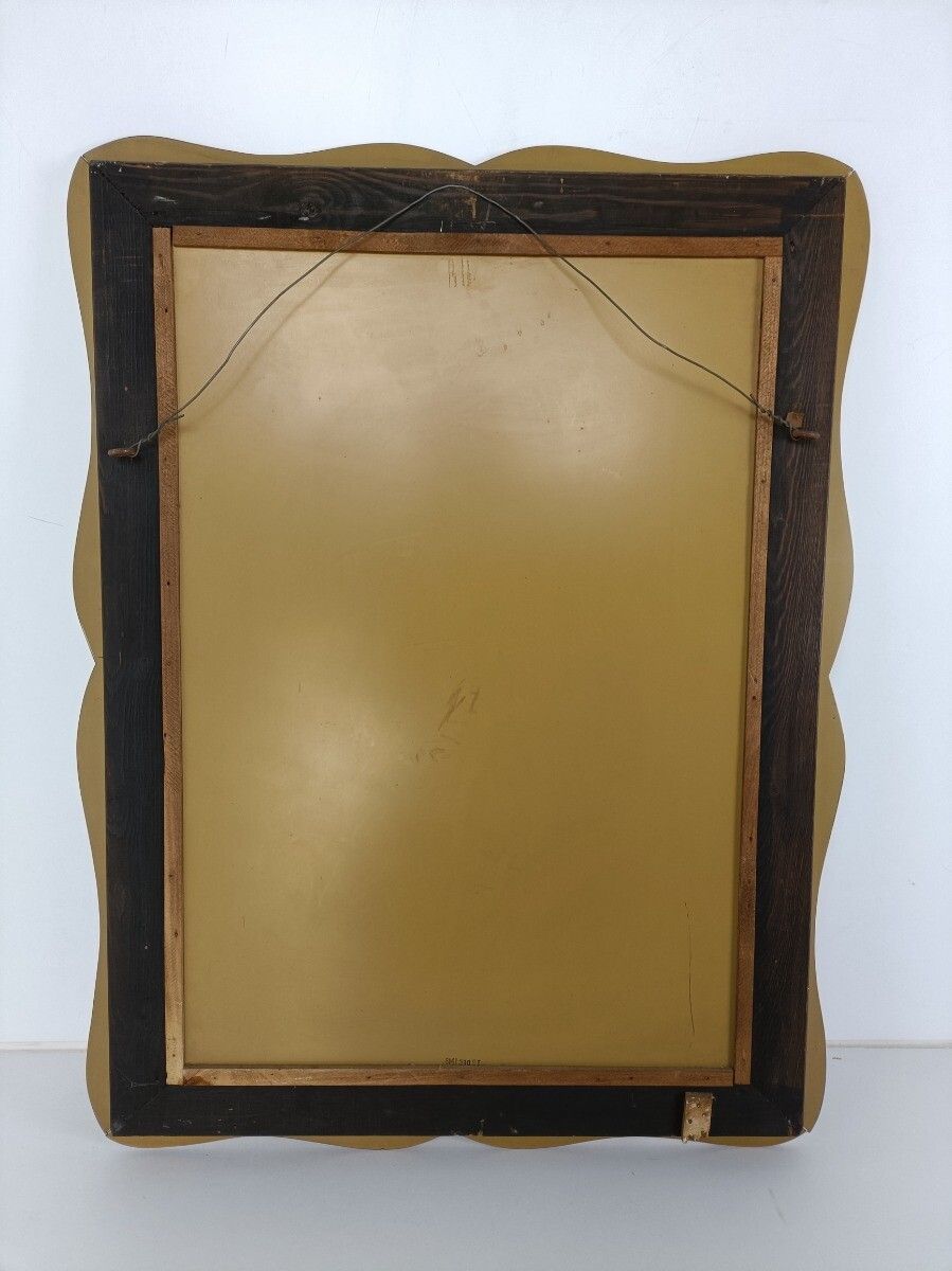 photo furniture Large Art Deco Nouveau Wall Hanging Ornate Mirror Pink Clear Glass Dresser Vanit