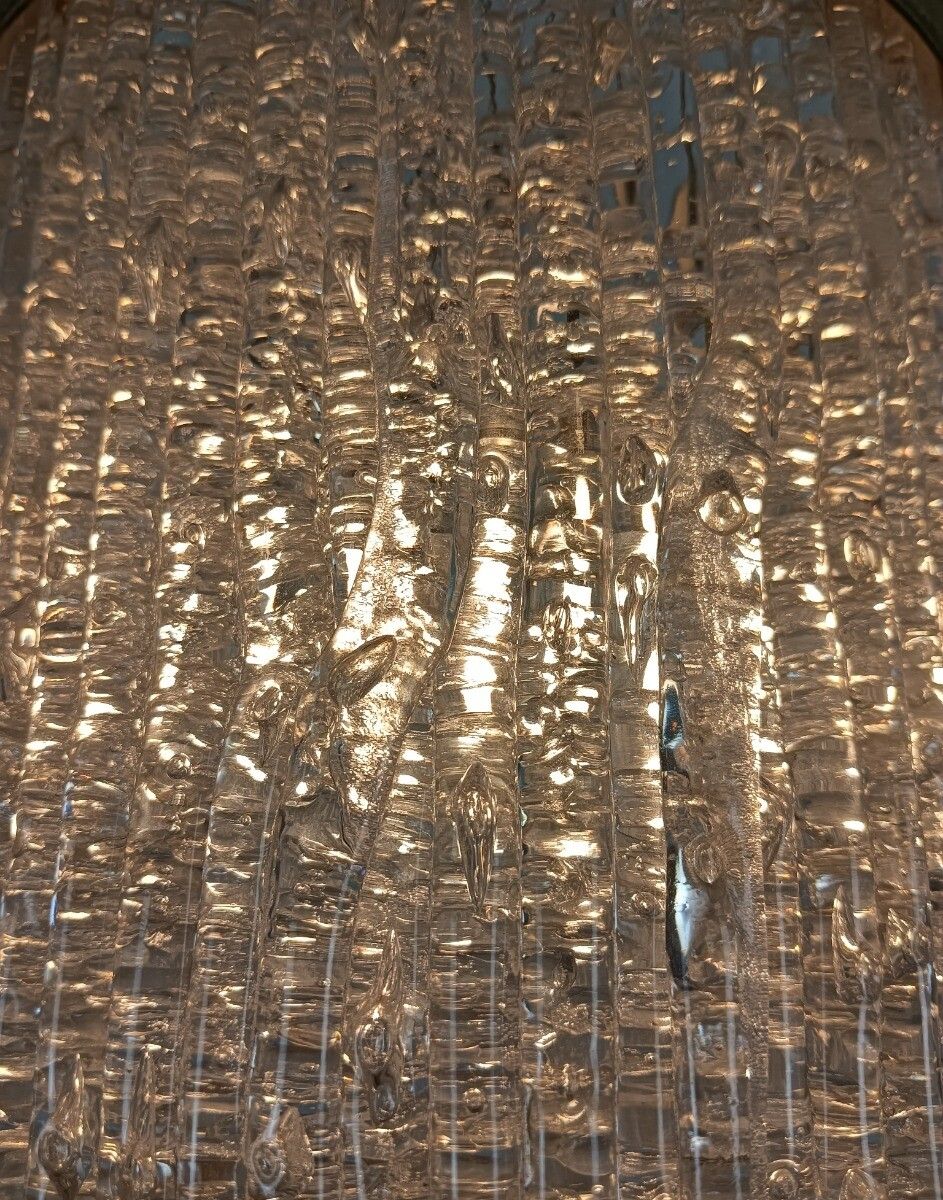 Pendant Chandelier Fixture Spelter Frosted Plastic Very Special Vintage 1 Light photo vintage