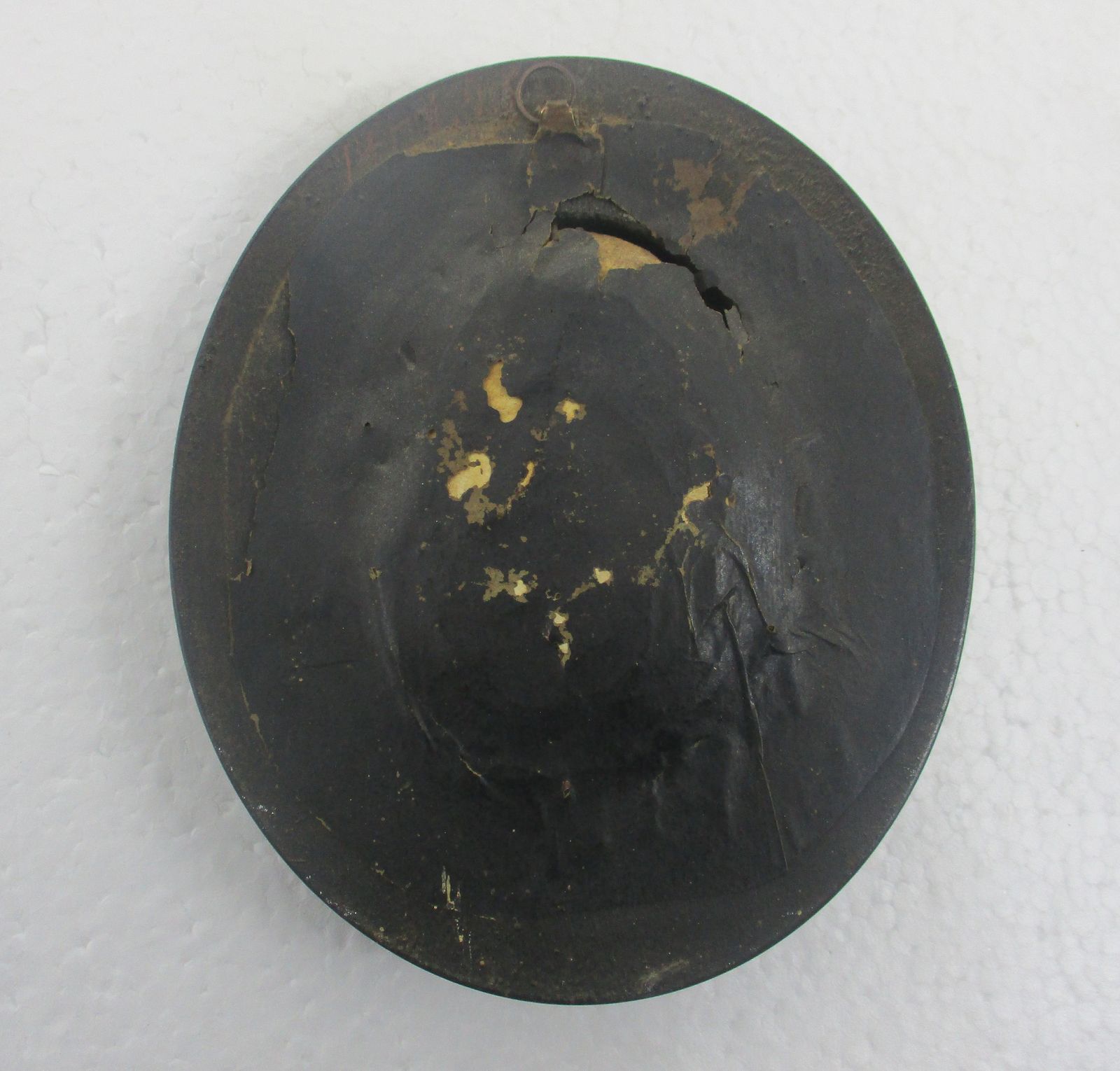 Antique Oval Ornate Wooden Frame  Convex Glass Dome Jesus Christ Holy Sacred Hea photo Home Decor