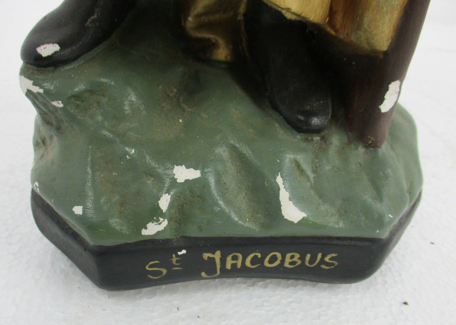 Saint Jacob James The Great  Plaster Statue Pilgrim Apostle Martyr Collector Htf photo Art