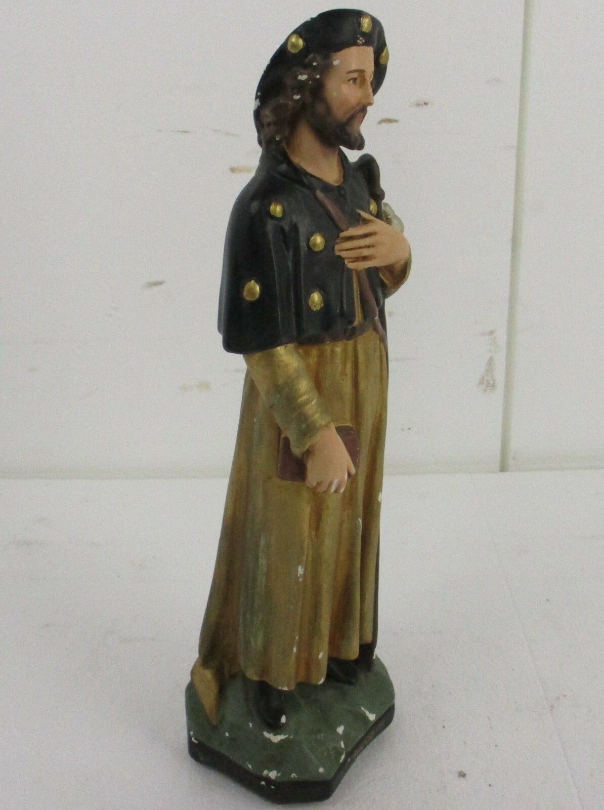 Saint Jacob James The Great  Plaster Statue Pilgrim Apostle Martyr Collector Htf photo 279.0