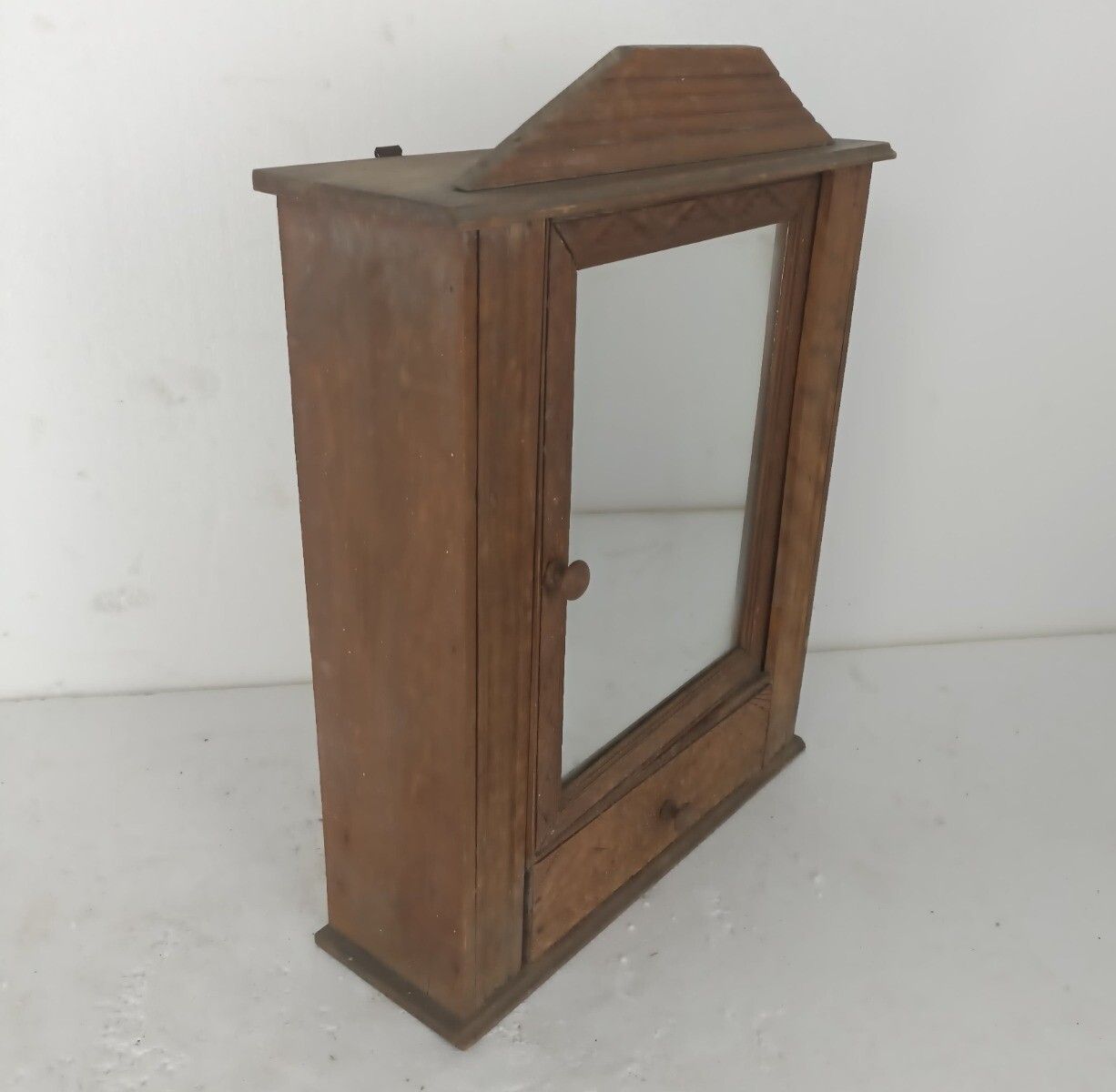 Medicine Apothecary Bathroom Kitchen Cabinet Barn Country Style Carved Wood photo furniture