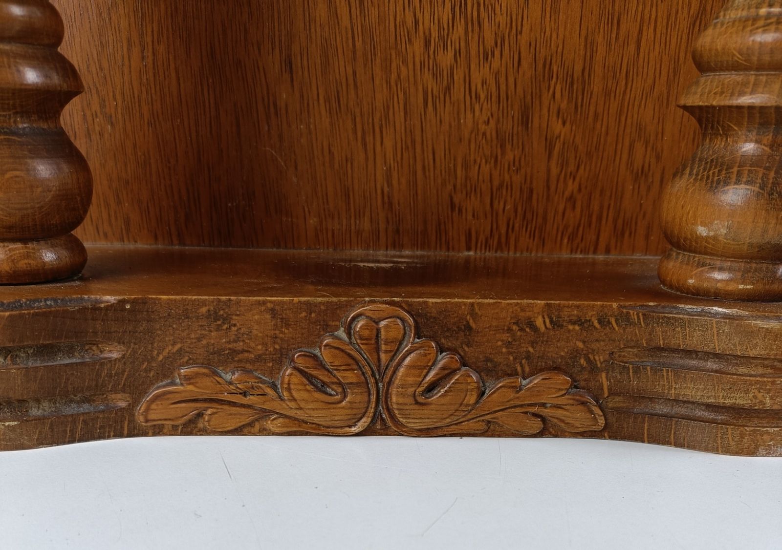 photo for sale Hand Carved Wood Open  Barley Twist Standing Chapel Niche For Statue Beautiful V