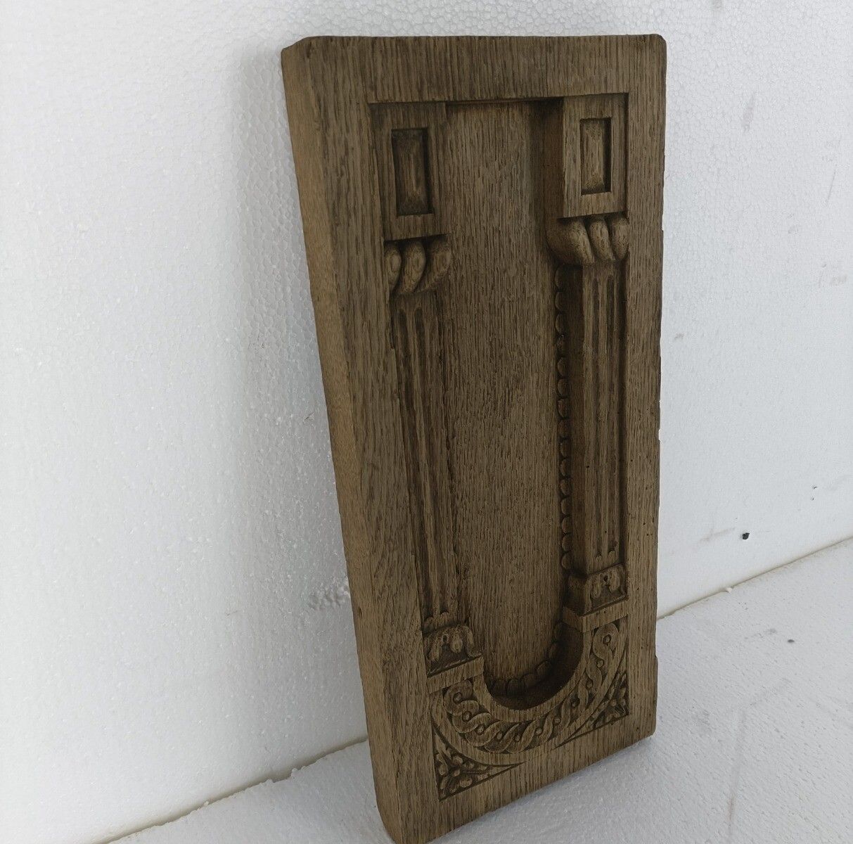 Gorgeous Antique Hand Carved Wooden Gothic Panel Pediment Salvaged Reclaimed  photo Home Decor