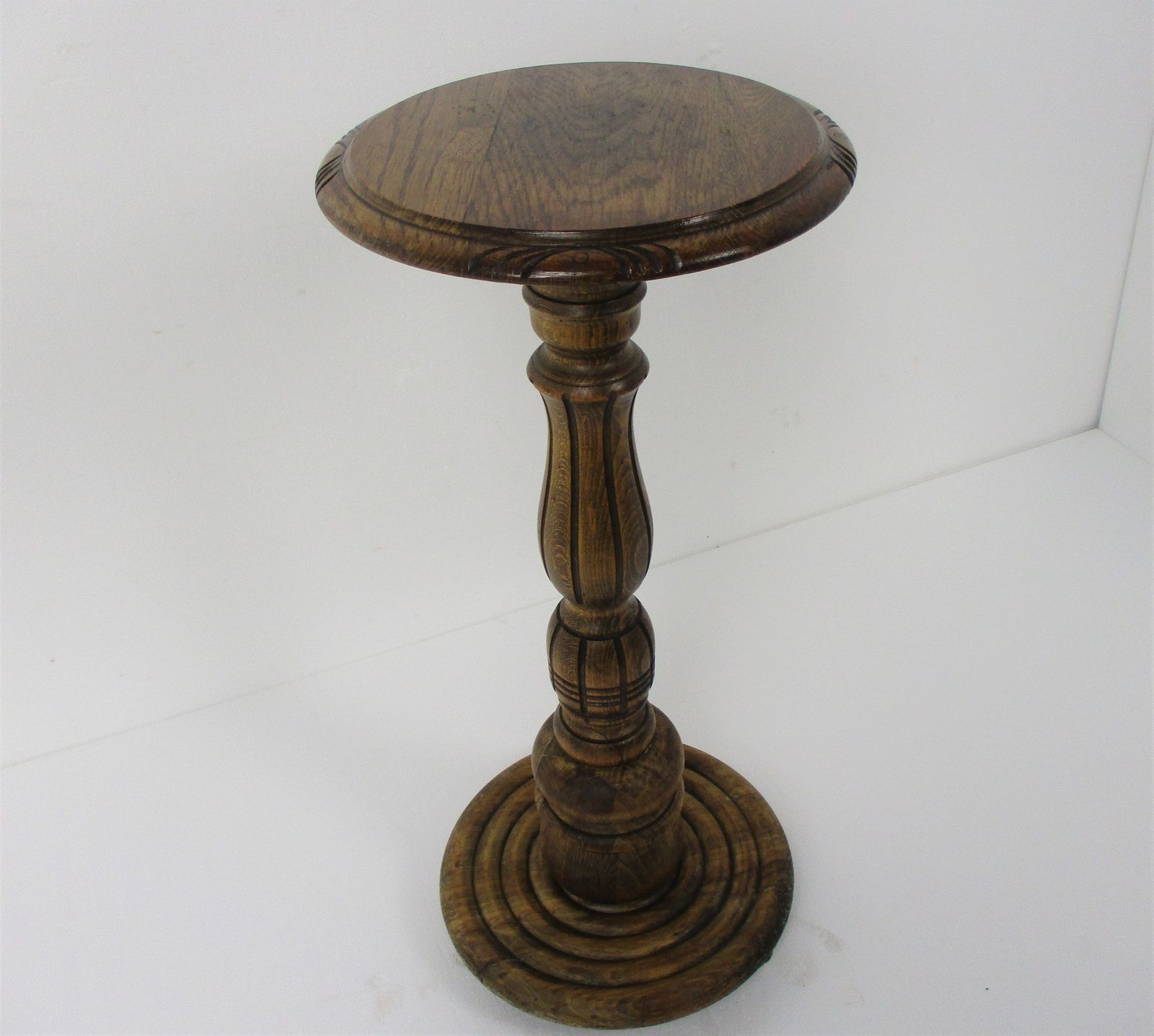 photo furniture Impressive Ornate Hand Carved Wood Barley Twist Side Display Table Pedestal Plan