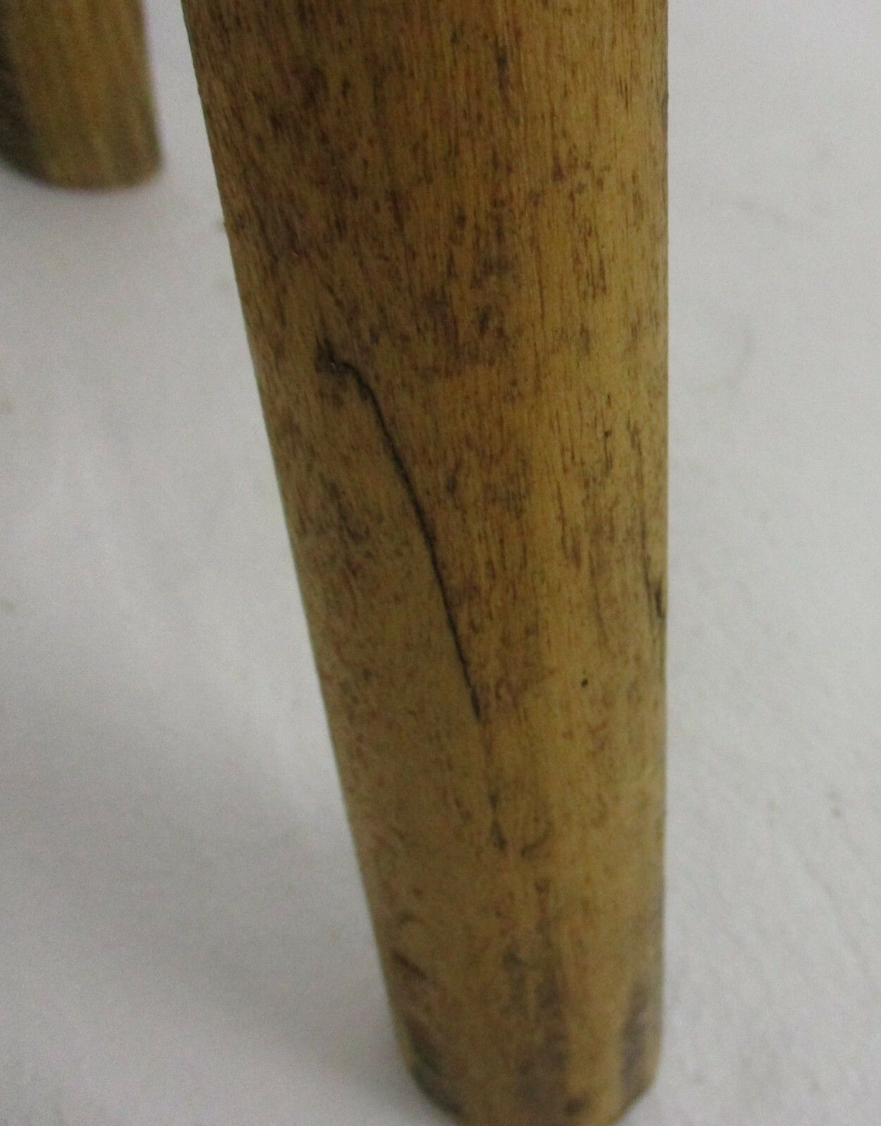 Antique Hand Carved Wood  Milking Stool Pedestal Table Pedestal Barn Style Funky photo buy