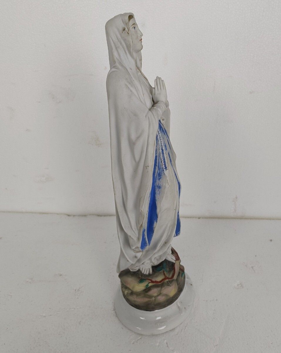 Porcelain Bisque Statue Virgin Mary Our Lady Madonna Vintage Gorgeous Chapel photo buy