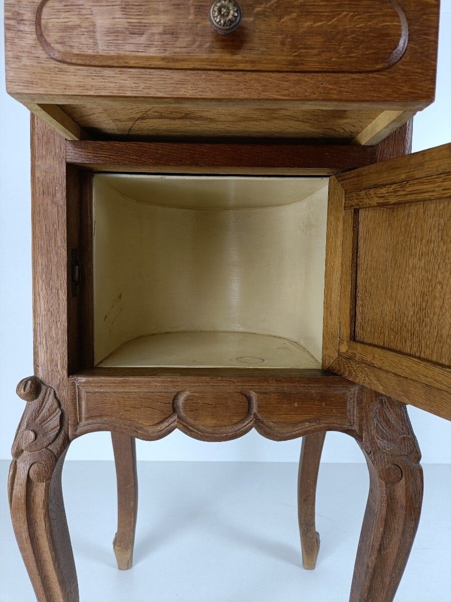 Antique Nightstand End Table Bedroom Cabinet Wood Marble Top 19th Century photo buy
