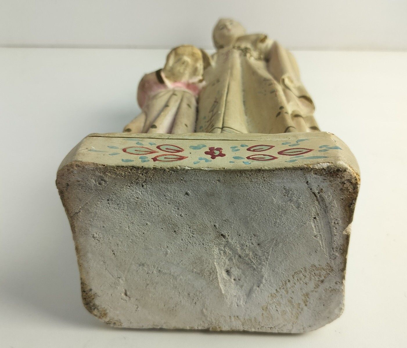 photo for sale Antique Statue Saint Santo Gerard Santo Majella Infant Jesus Neo Gothic Plaster