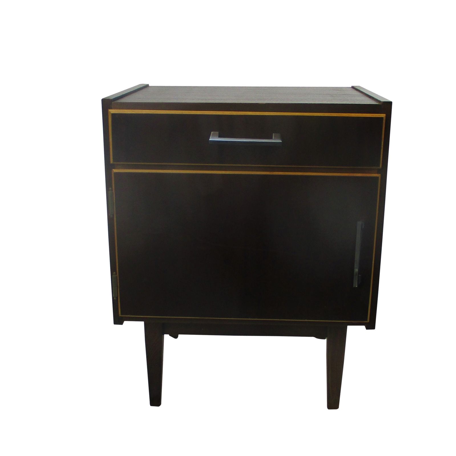 Vintage Funky Two Toned Nightstand Wood Mid Century Modern Style End Table Commo photo Furniture