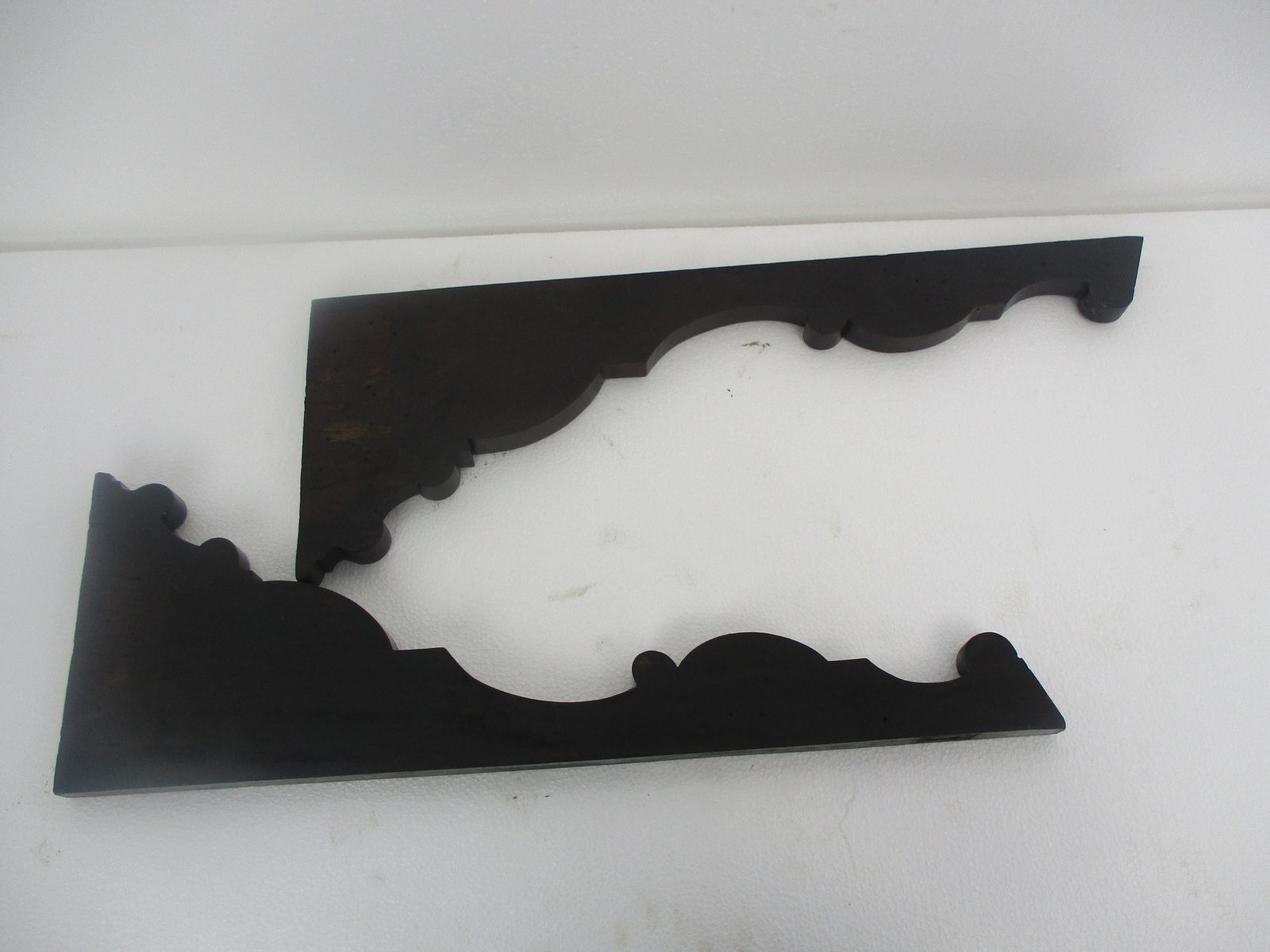 Couple Corbels Finials Hand Carved Wood Pediment Over Door Architectural Antique photo buy