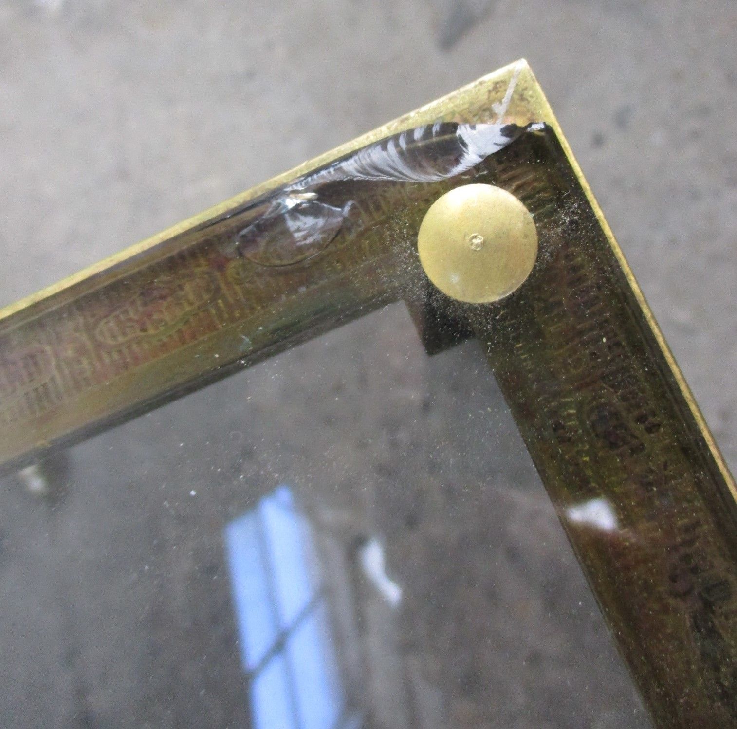Vintage Nesting Coffee Side Tables Brass Glass Bar Cart Wheels Era Maison Bagues photo vintage