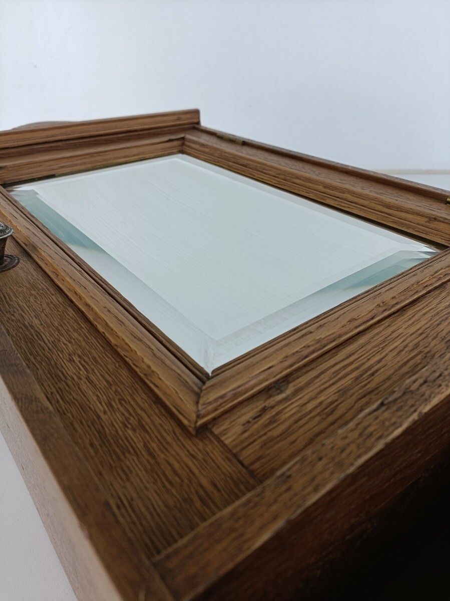 Antique Medicine Apothecary Cabinet Beveled Glass Wall Hanging Bathroom Shaving photo buy
