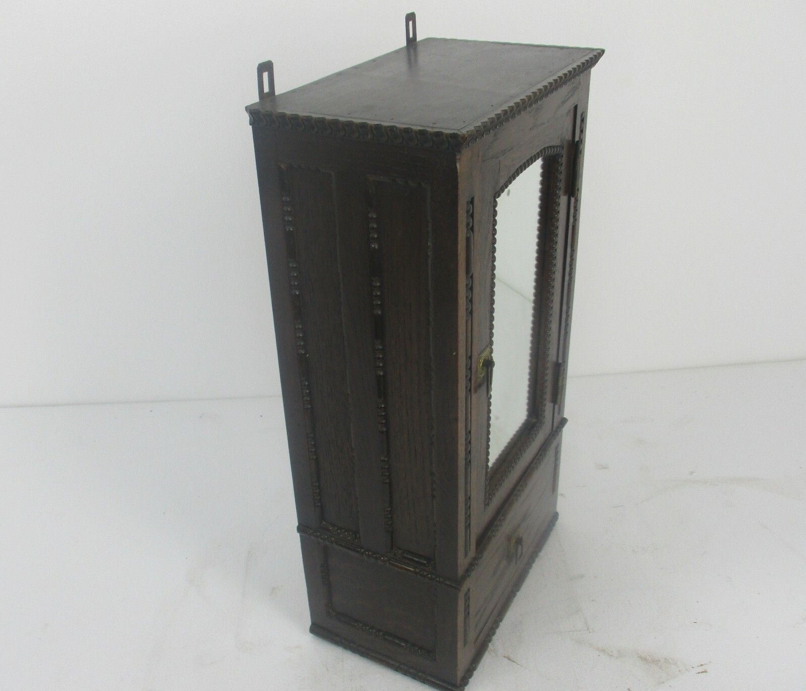 Kitchen Medicine Apothecary  Bathroom Cabinet  Carved Wood Ornate Hobnails photo vinterior
