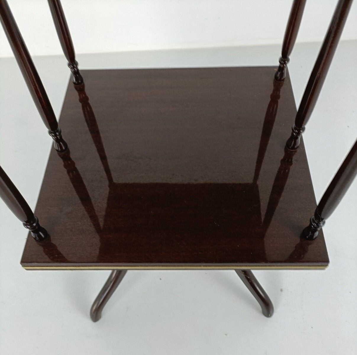 Pedestal Display Side Table Plant Stand Italian Lackered Wood Vintage Etagère photo for sale