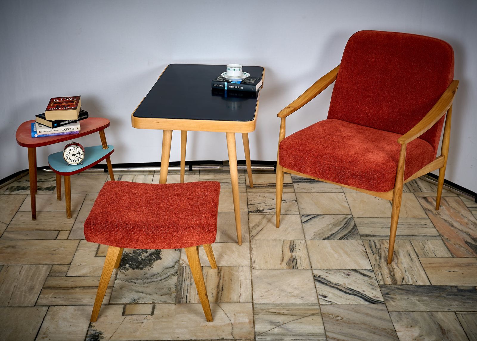 Armchair With Footrest Czechoslovakia 1960s photo vintage