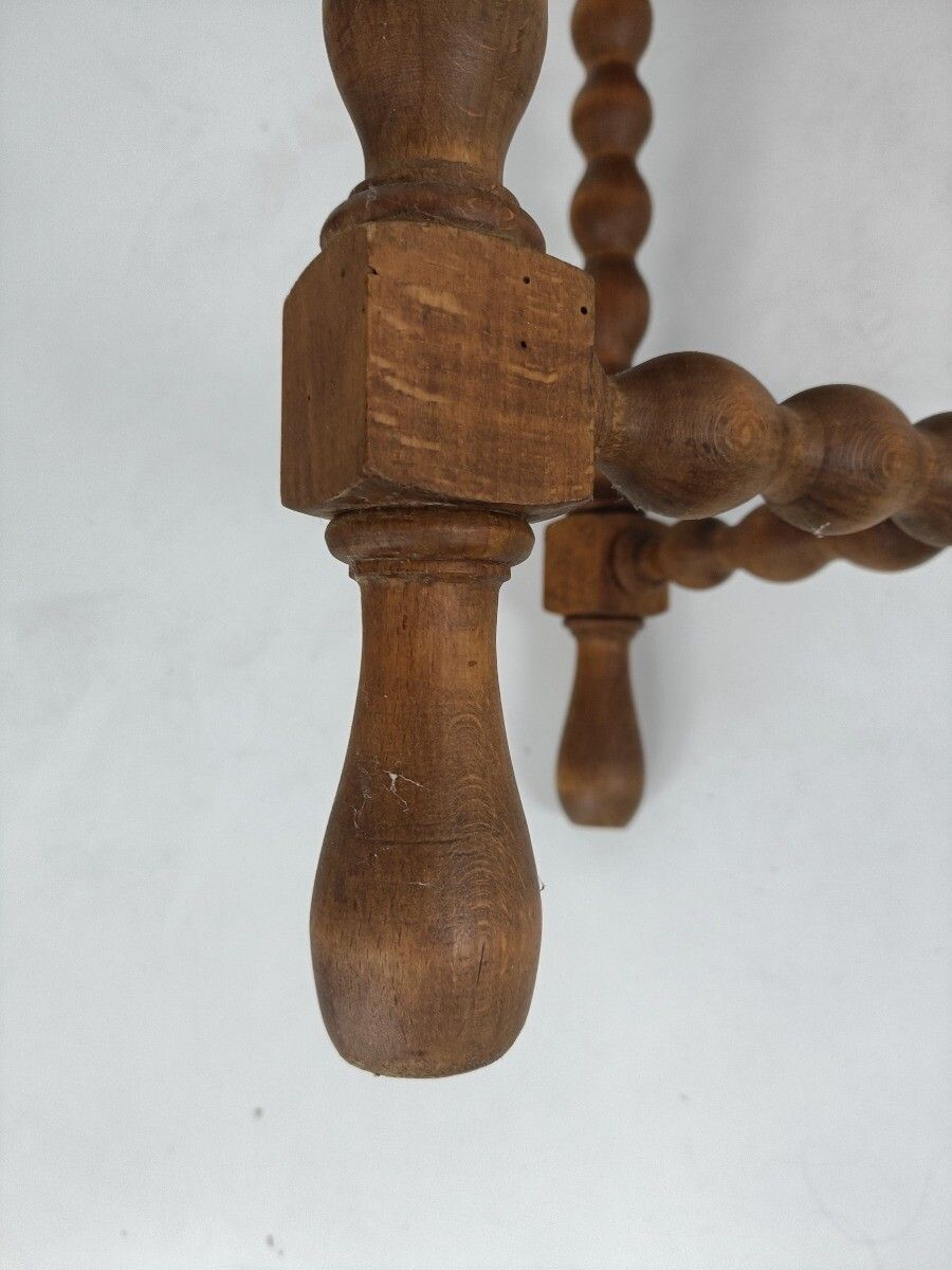 Large Bobbin Legs Wooden Side Wine Table Pedestal Plant Bonsai Stand Georgian Ba photo vintage