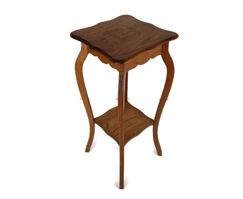Art Nouveau Side Coffee Table Pedestal  Two Tier  Plant Stand Bonsai Stand Farmh
