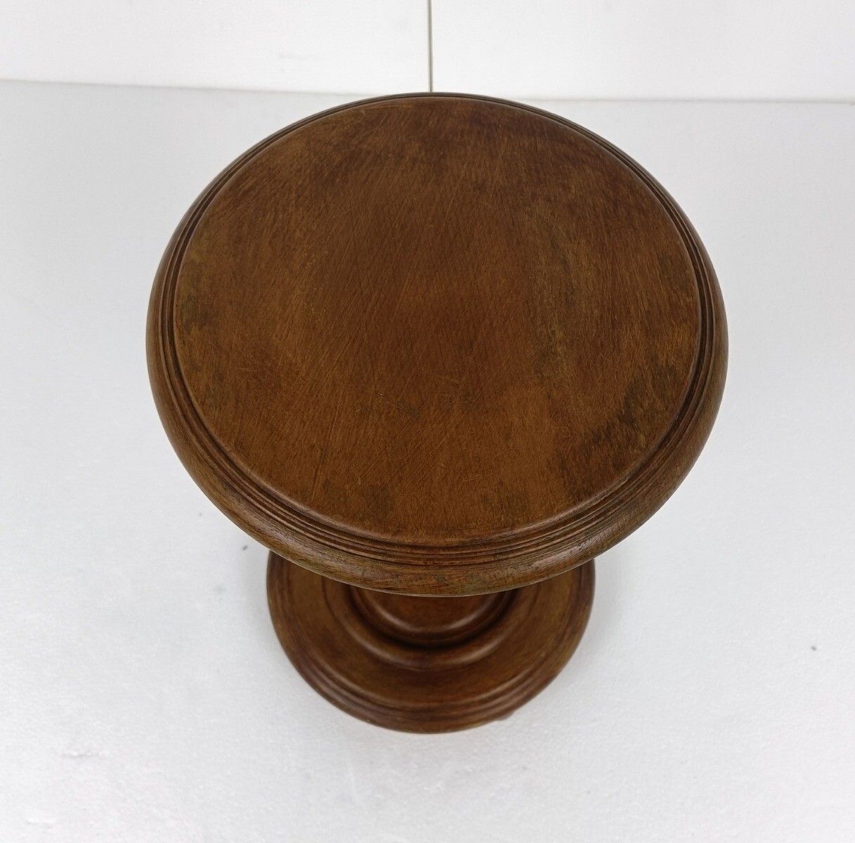 photo furniture Hand Carved Wood Pedestal Display Side Table Plant Bonsai Flower Stand Barn Coun