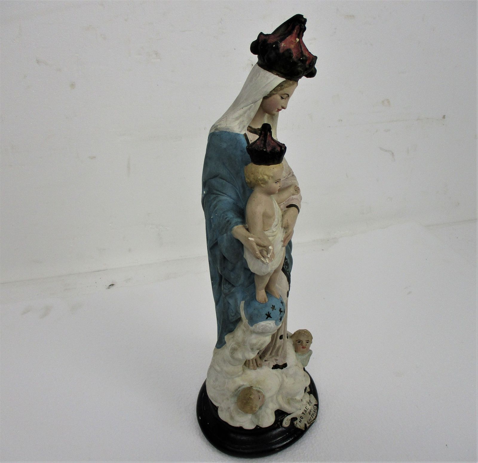 Beautiful Our Lady Of Victories Infant Child Plaster Notre Dame Victoire Angels photo 125.0