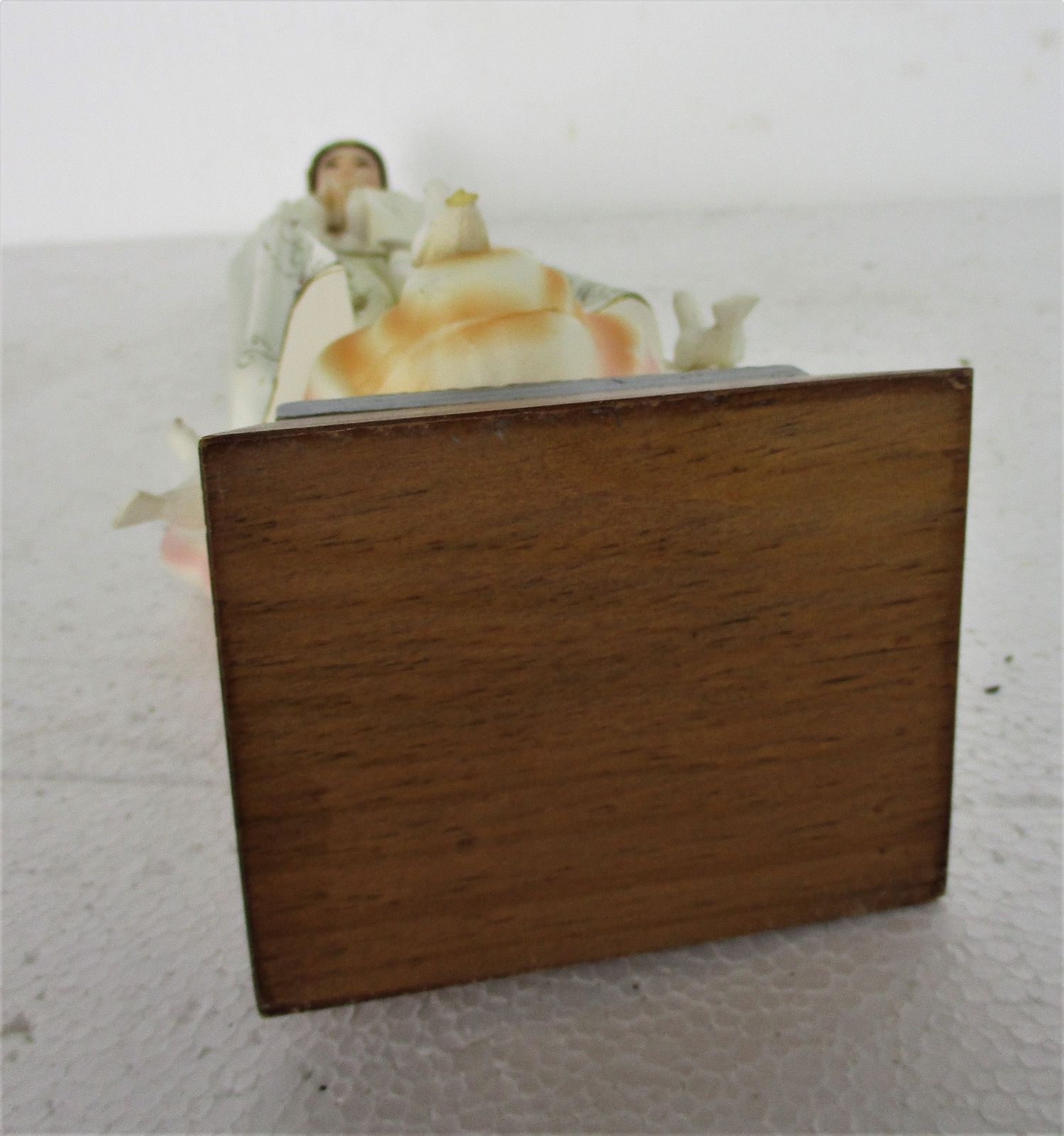 Vintage Our Lady Fatima Resin Statue Glass Eyes Portugal Authentic 17.32" photo vintage