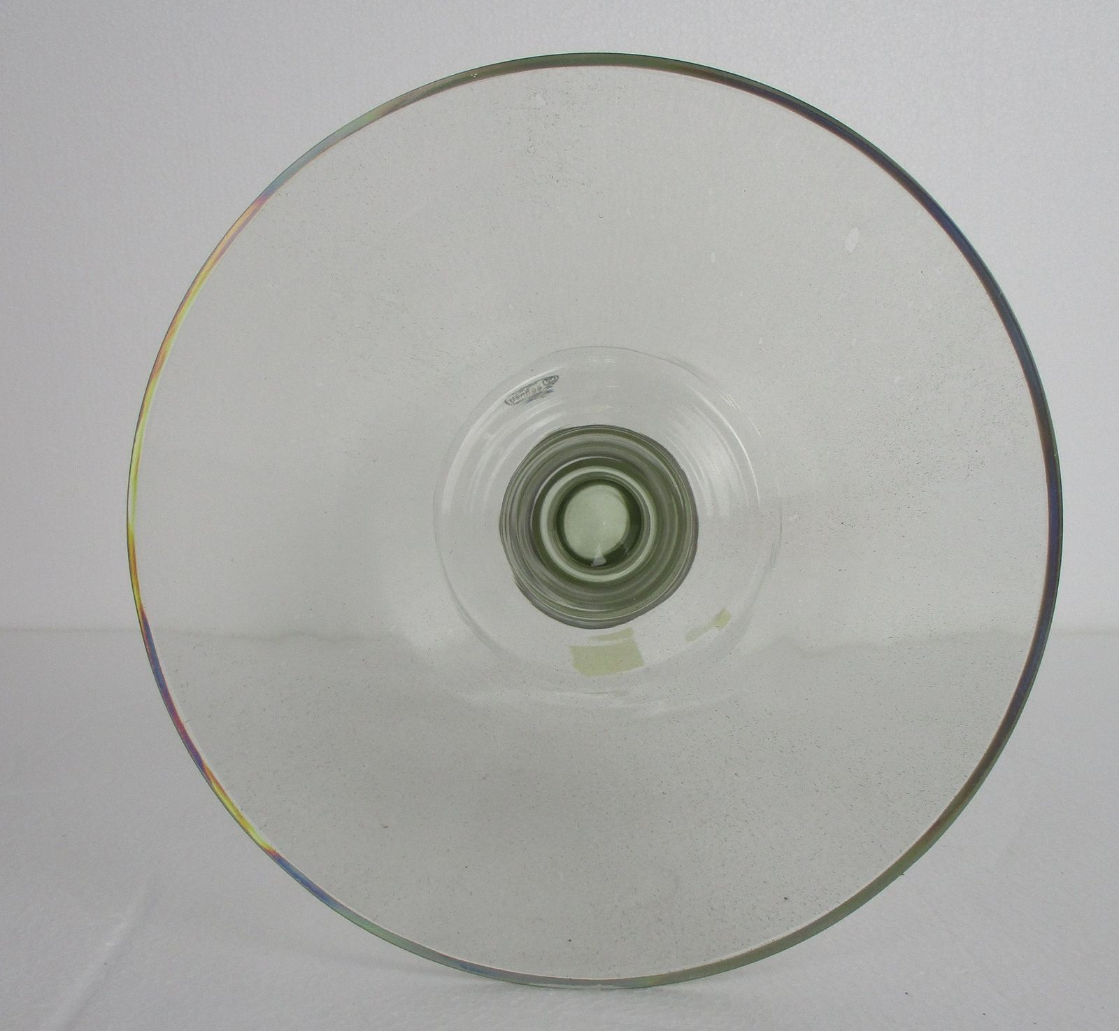 Vintage Art Glass Italian Vase Seguso Vetri D'arte Clear Silver Signed Gorge photo buy