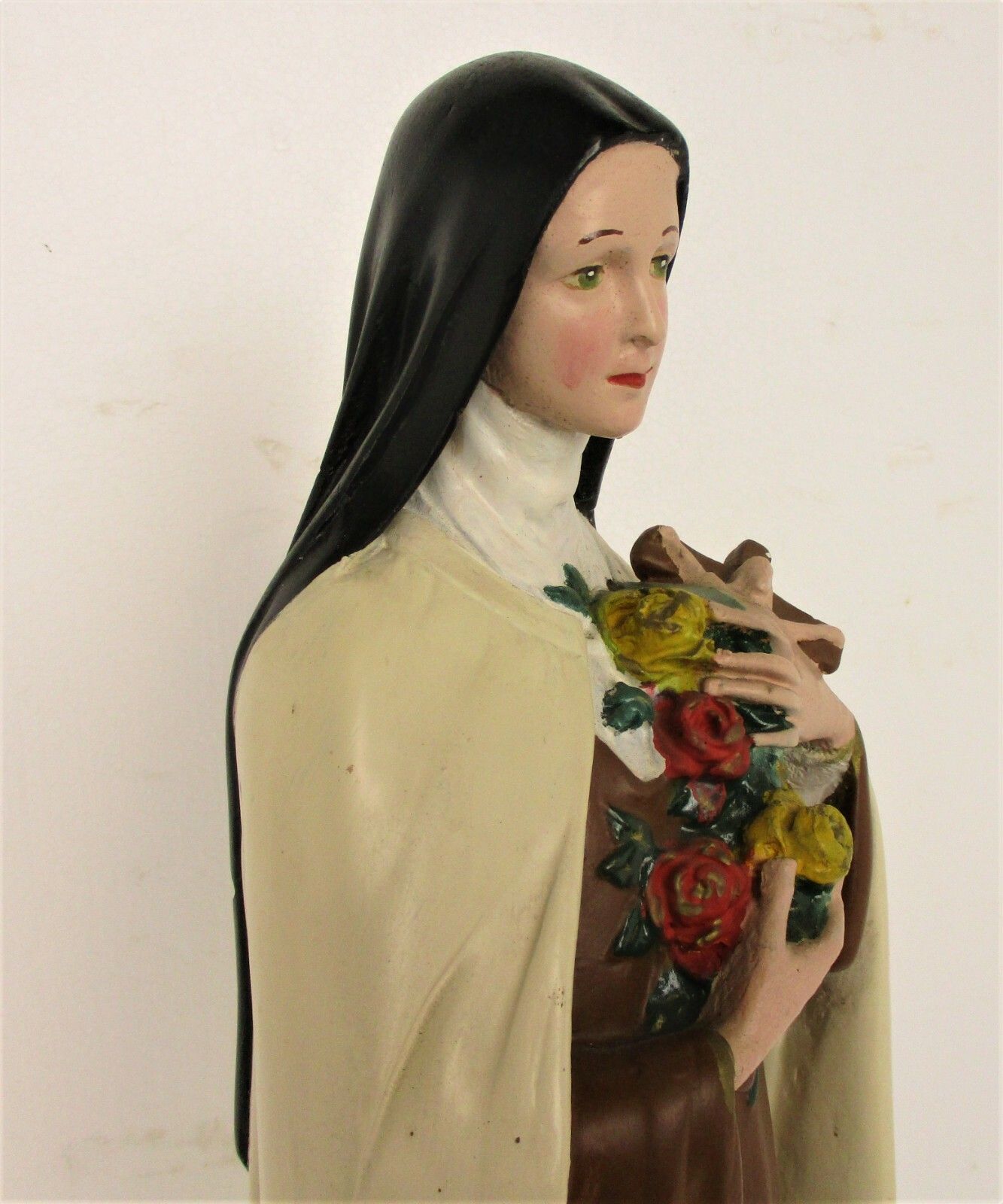 Statue Plaster St Therese Lisieux Little Flower Of Jesus Chapel Church 24.80" photo 297.0