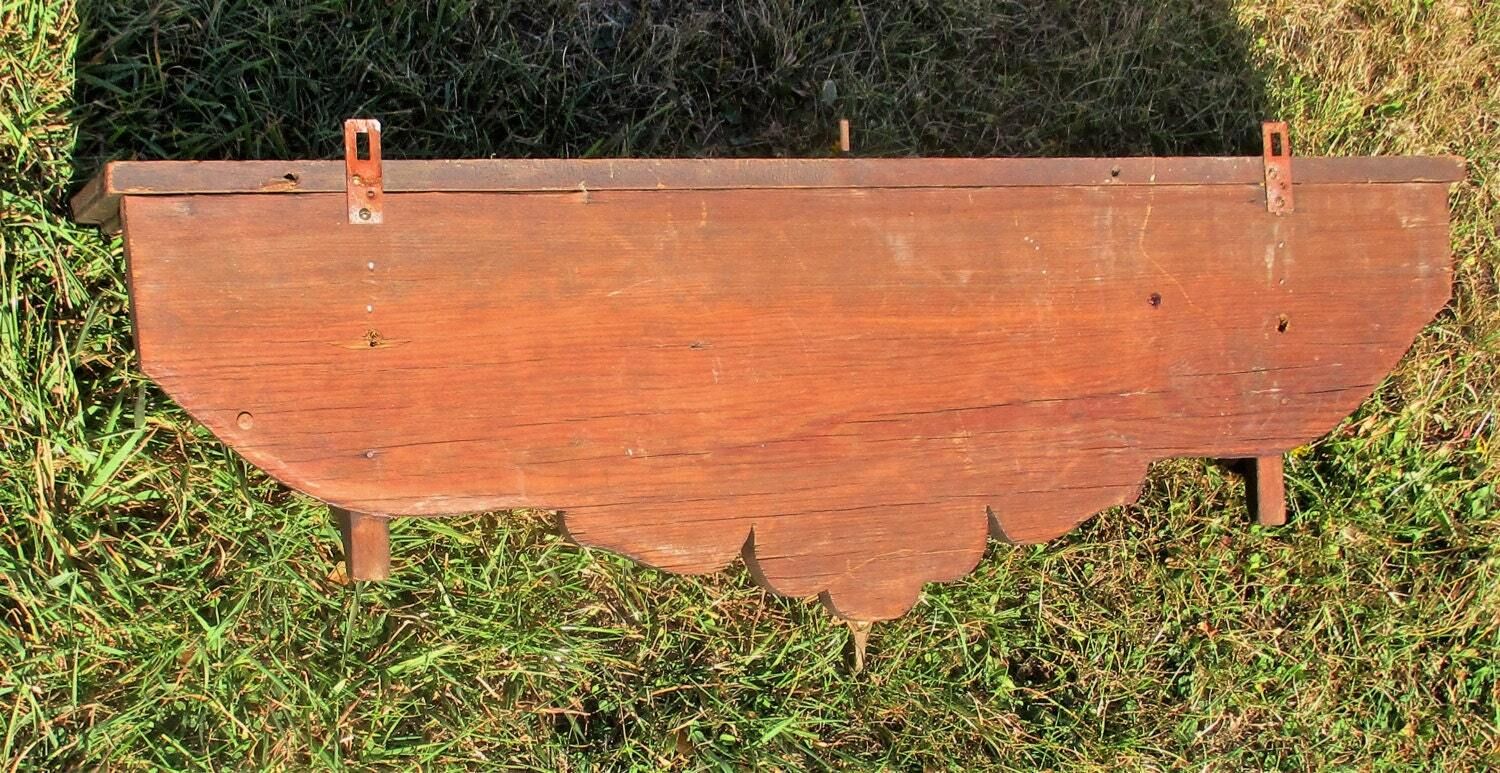French Dark Wooden Gorgeous Antique Hand Carved Wood Coat Hat Rack photo 223.0