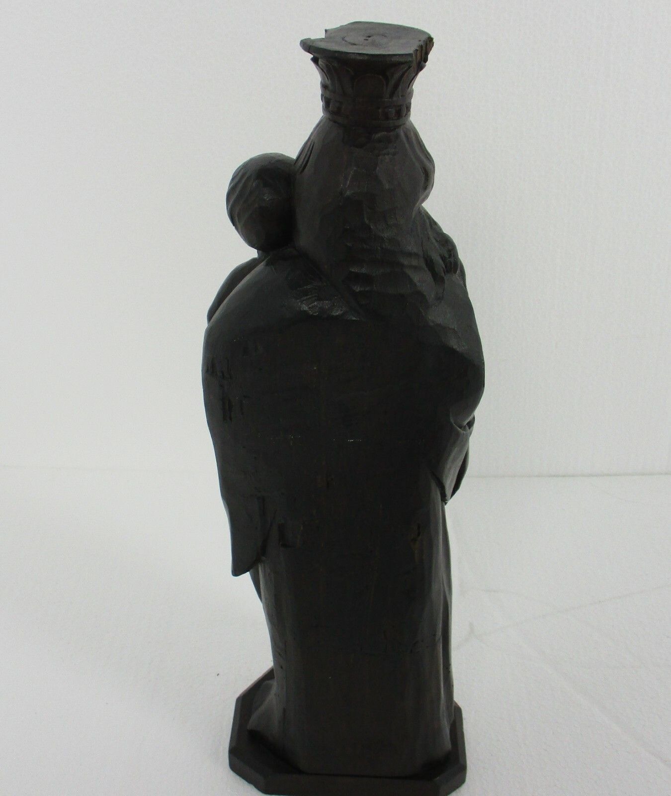 photo furniture Virgin Mary Madonna And Infant Child Jesus Hand Carved Wood Statue Sculpture