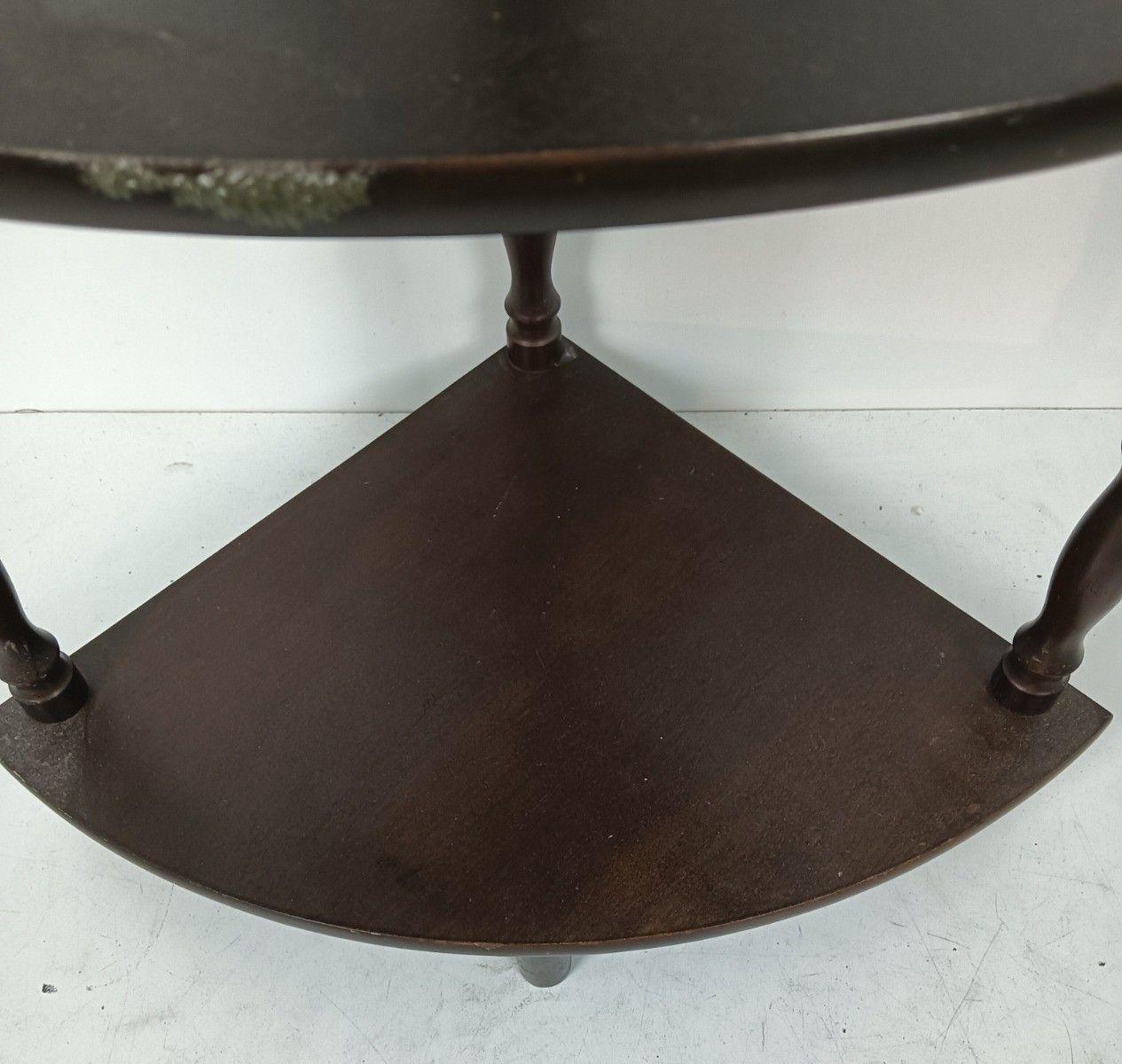 Pedestal Display Side Table Plant Stand Italian Wood Vintage Display Etagère 3 photo vinterior