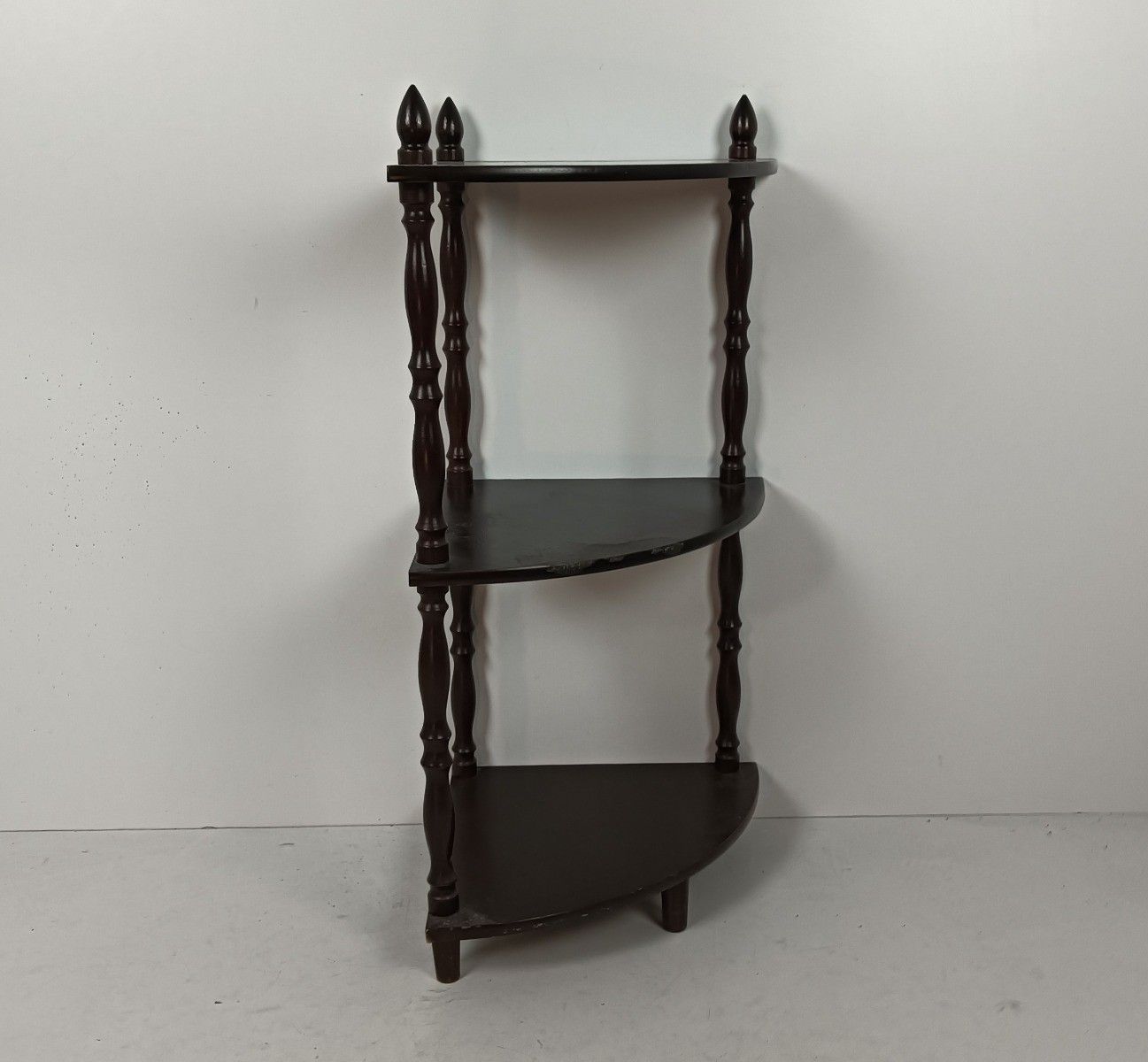 Pedestal Display Side Table Plant Stand Italian Wood Vintage Display Etagère 3 photo buy